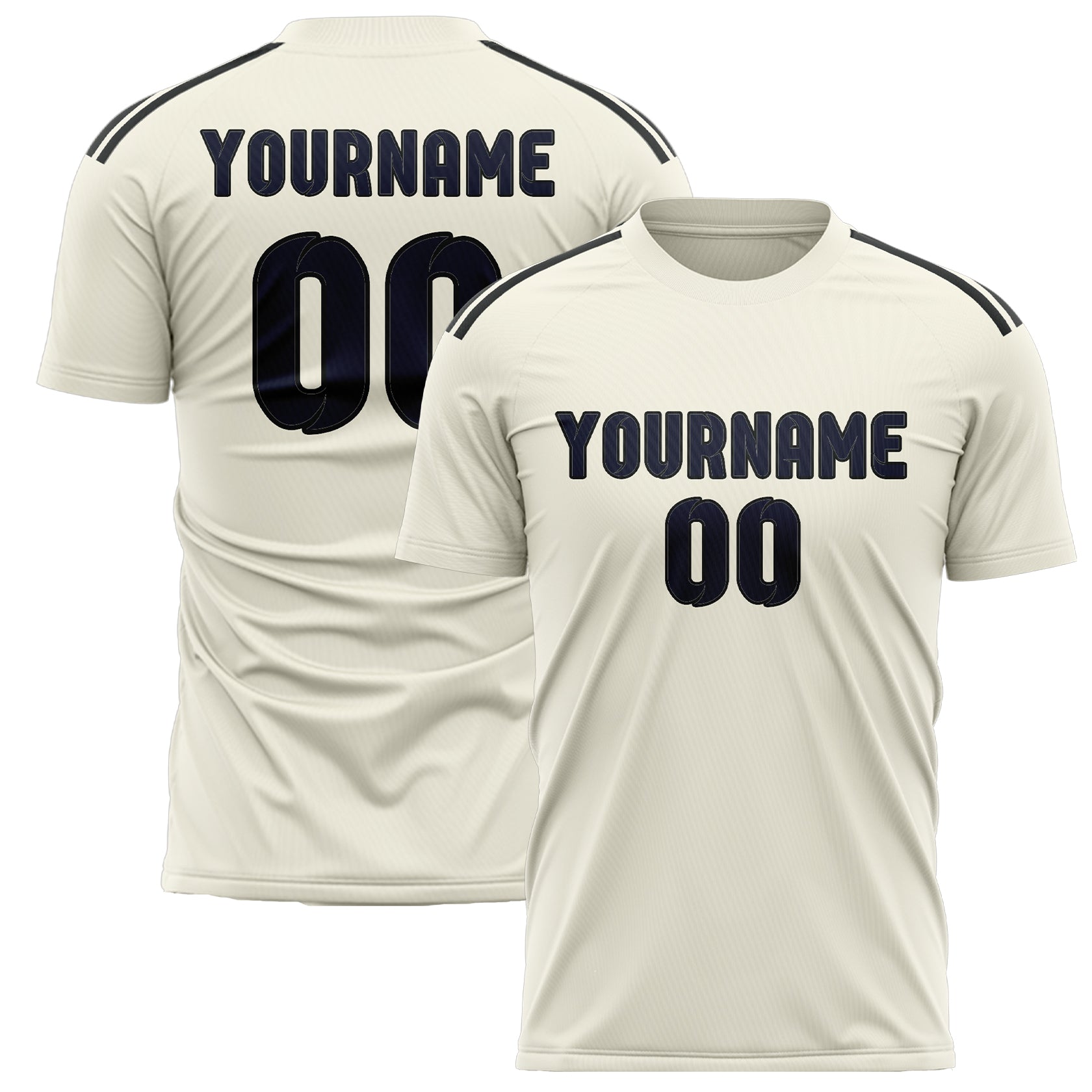 Benutzerdefiniertes Professionelles Beige Stahlblau Fußballtrikot