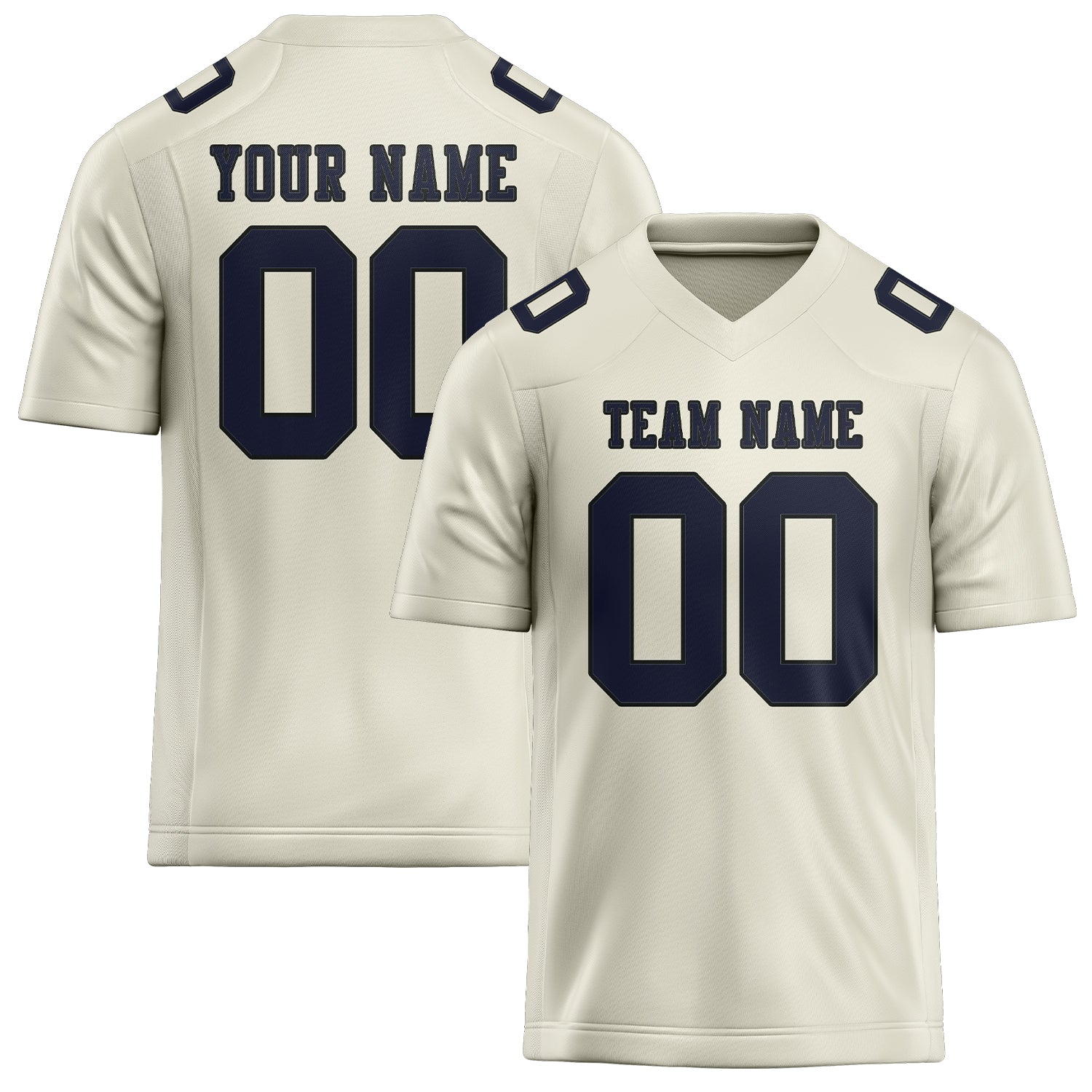 Maillot de rugby professionnel beige bleu acier sur mesure