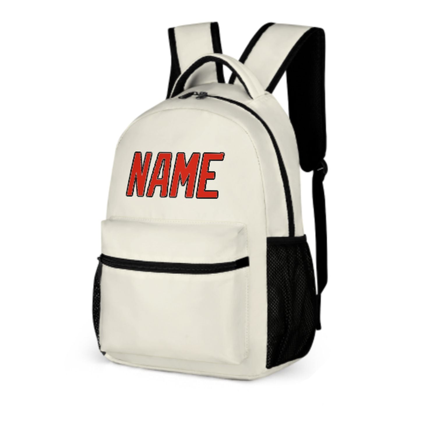 Maßgeschneidertes Beige Orangerot Kinderrucksack