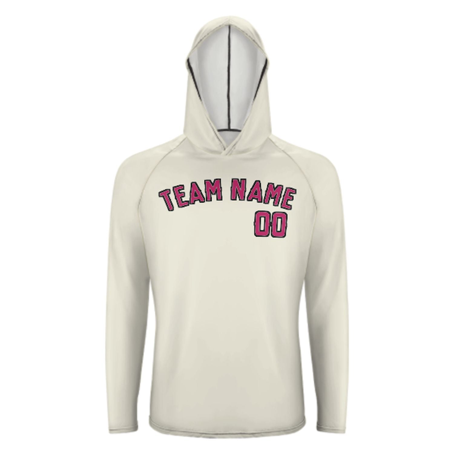 Maßgeschneidertes Beige Rosarot UV-Hoodie