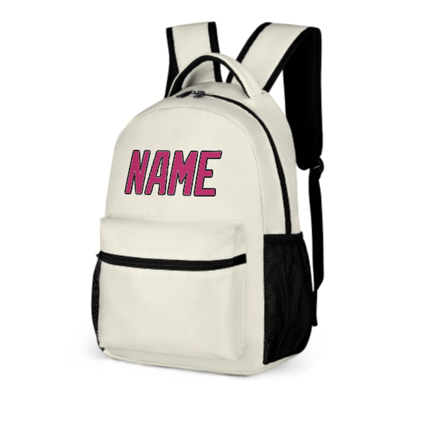 Maßgeschneidertes Beige Rosarot Kinderrucksack