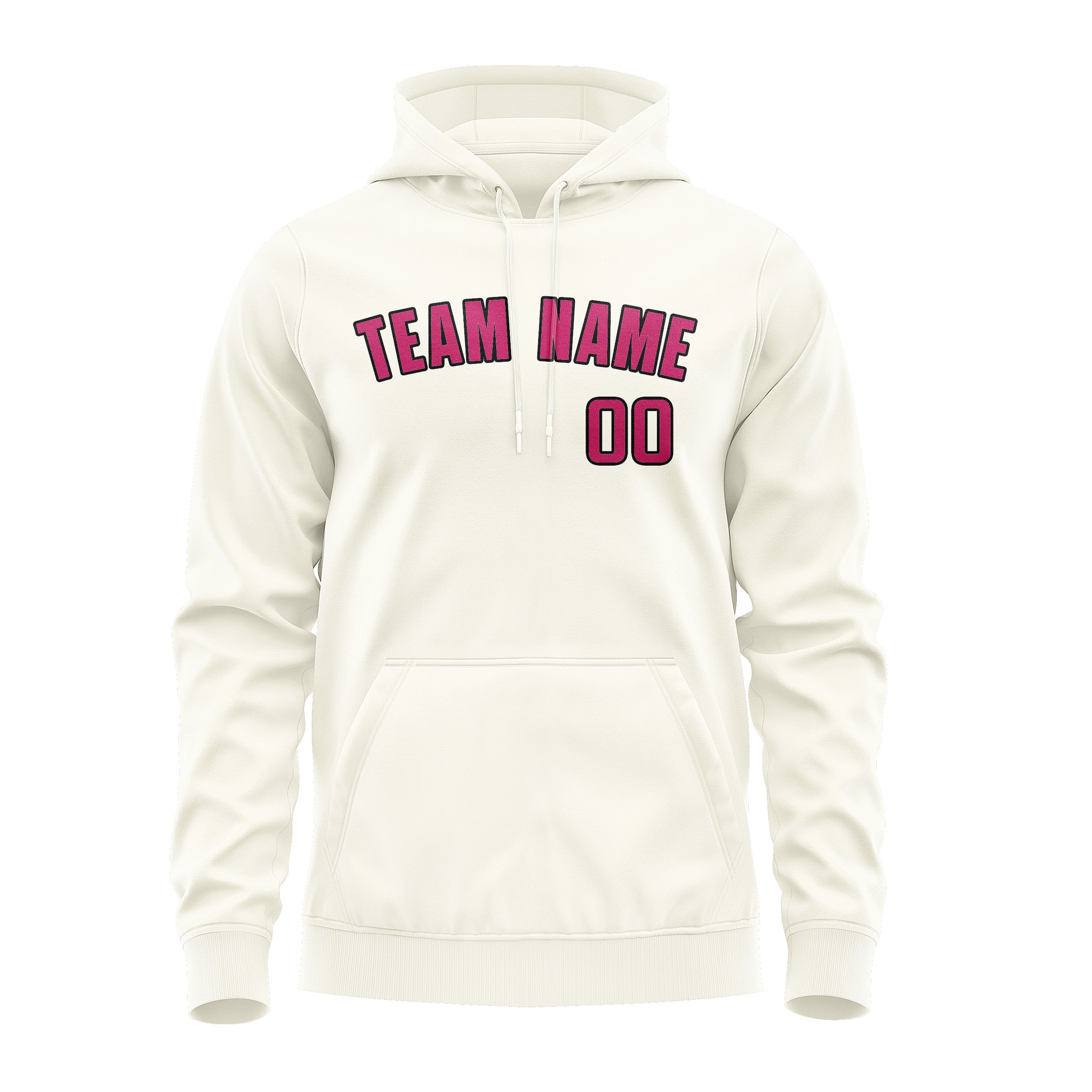 Maßgeschneidertes Beige Rosarot Hoodie