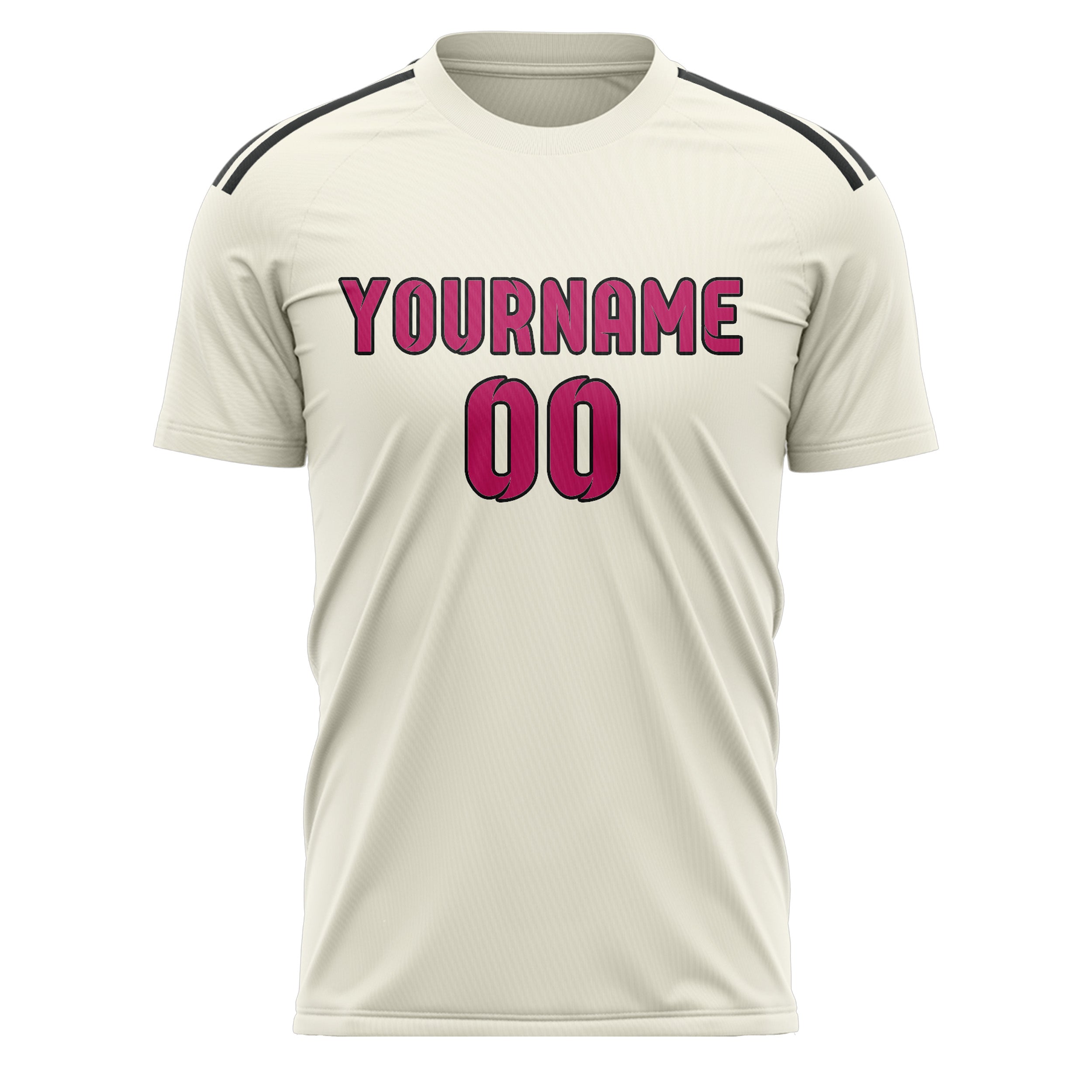 Benutzerdefiniertes Professionelles Beige Rosarot Fußballtrikot