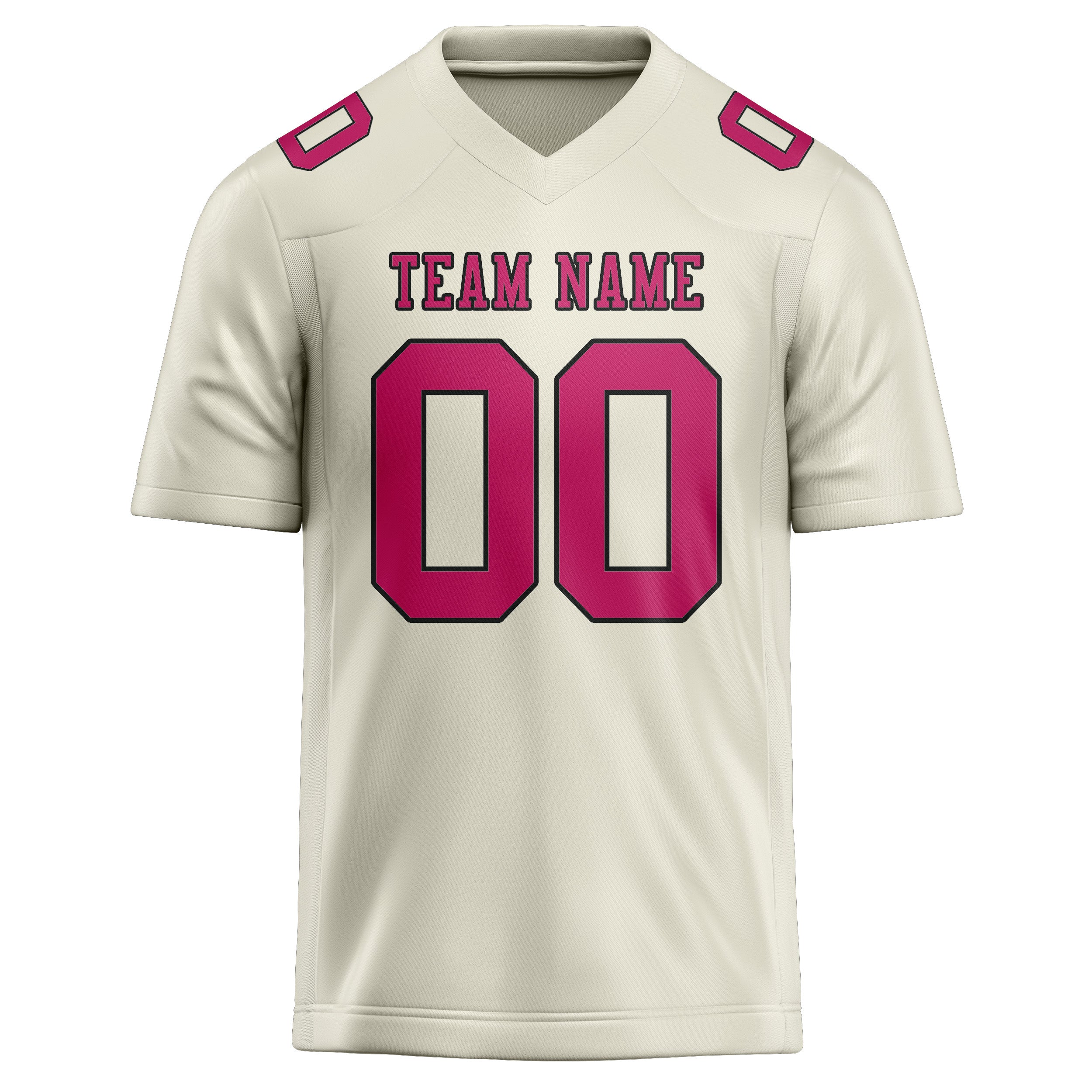 Maillot de rugby professionnel personnalisé beige rose