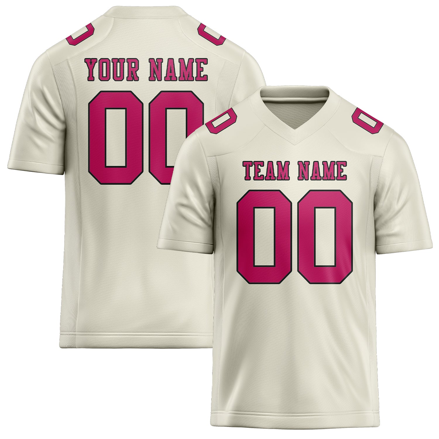 Maillot de rugby professionnel personnalisé beige rose