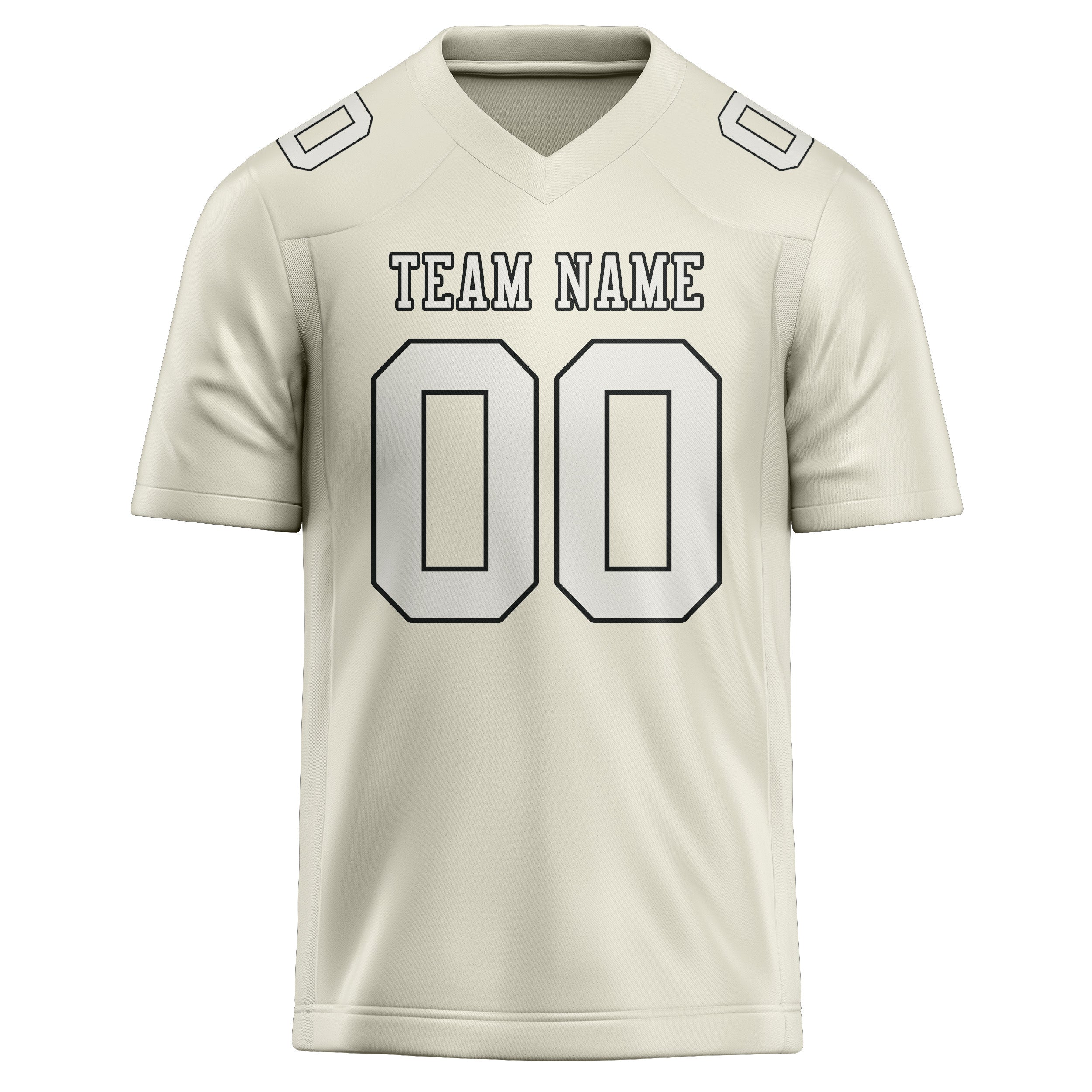 Maillot de rugby professionnel personnalisé beige et blanc