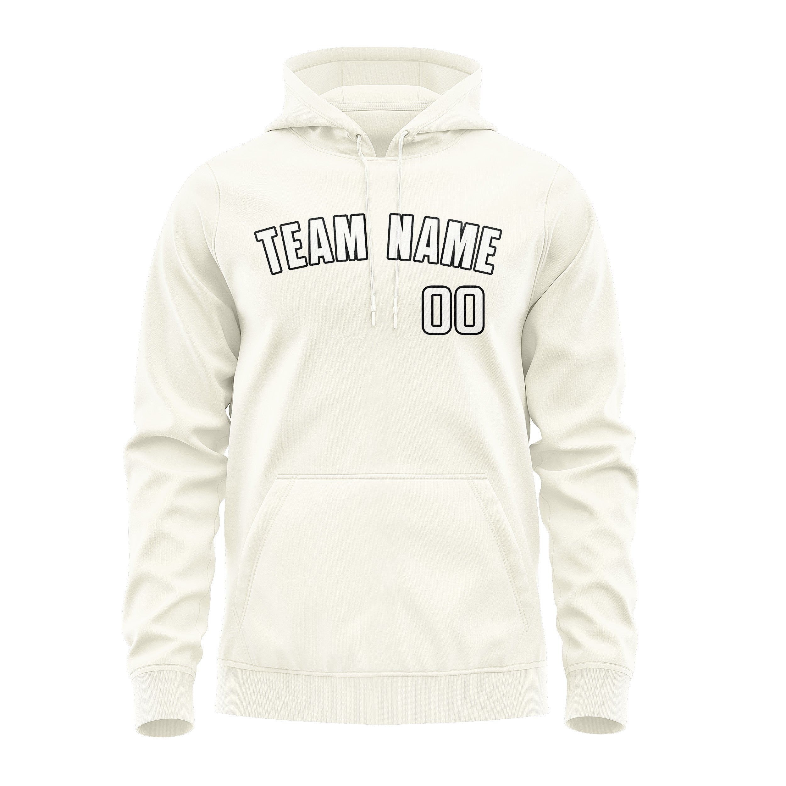 Maßgeschneidertes Beige Weiß Hoodie