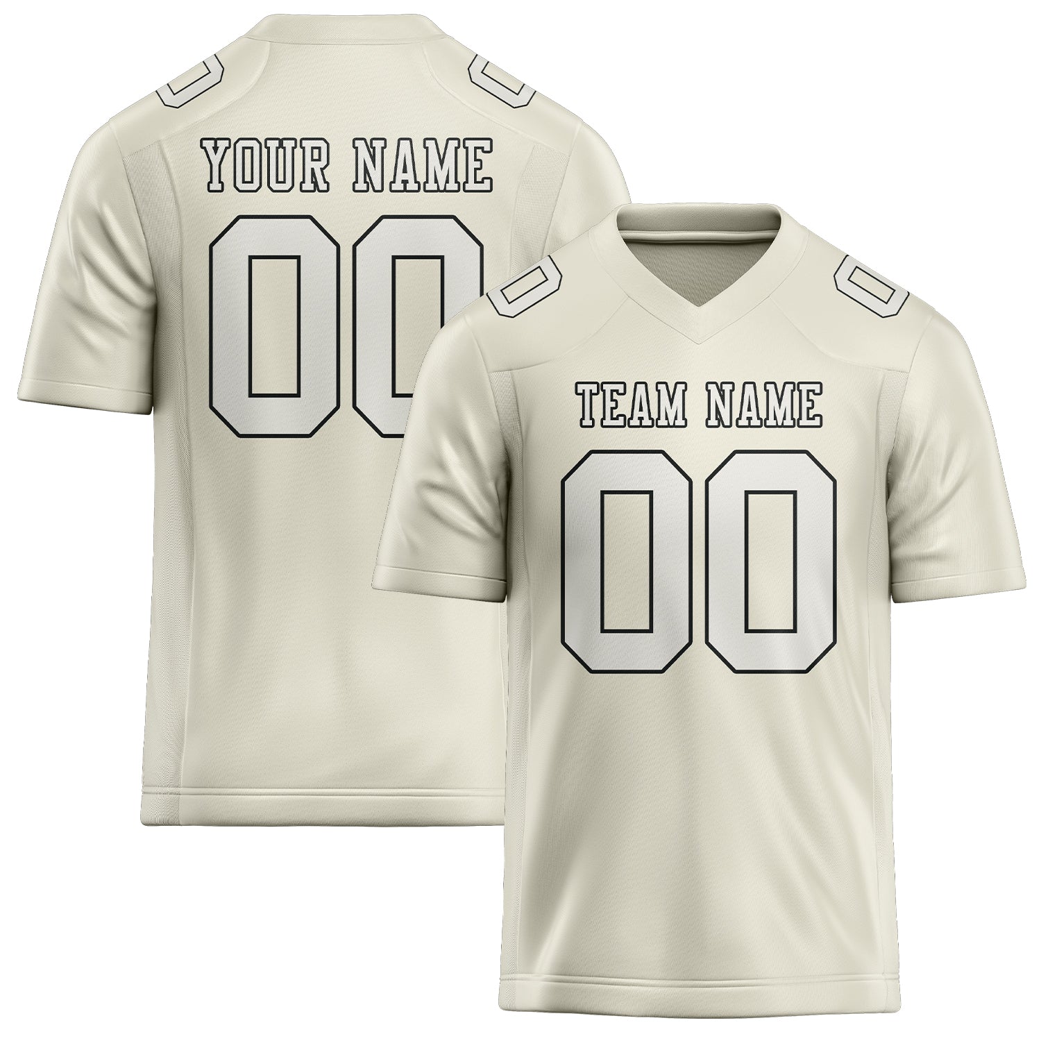 Maillot de rugby professionnel personnalisé beige et blanc