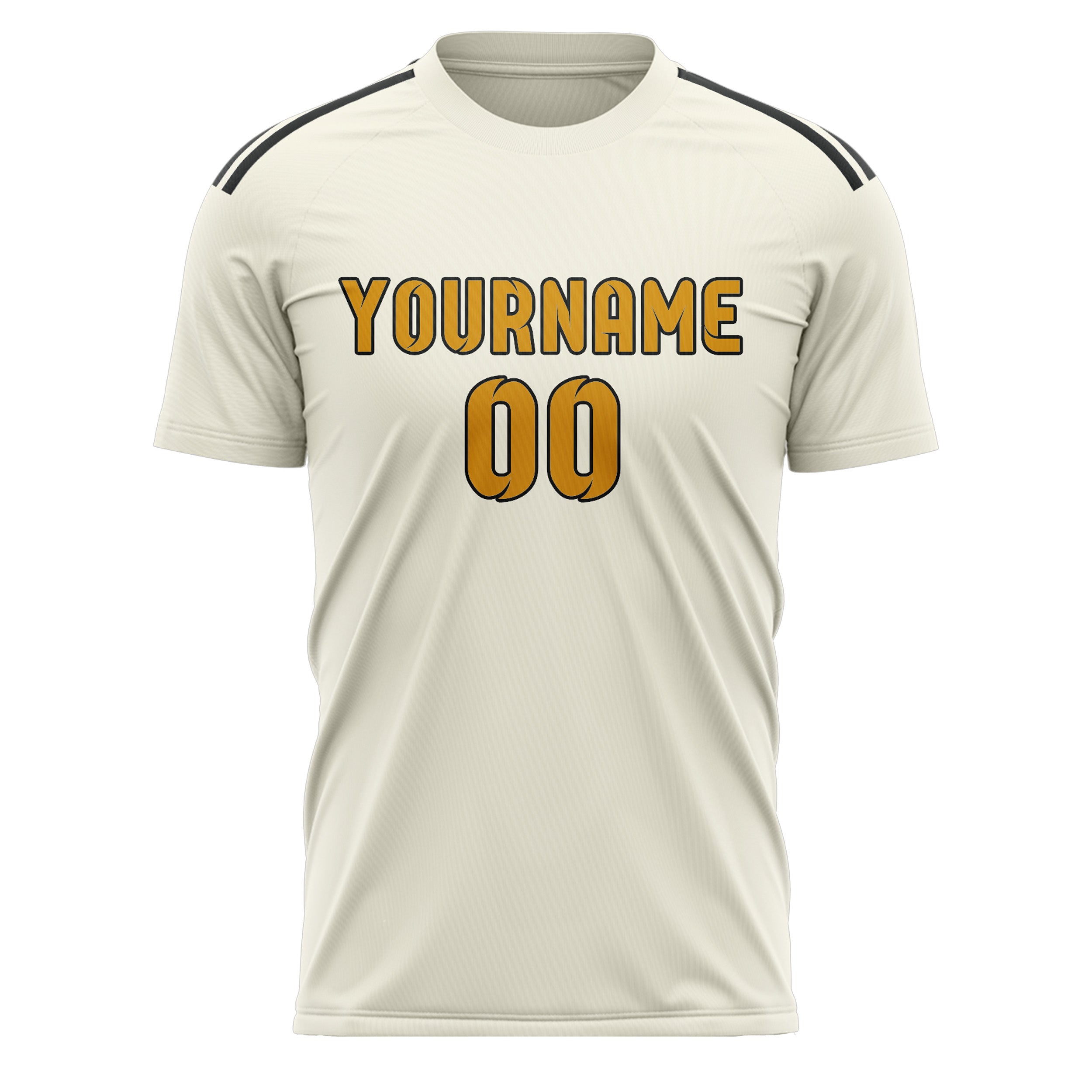 Benutzerdefiniertes Professionelles Beige Gelb Fußballtrikot