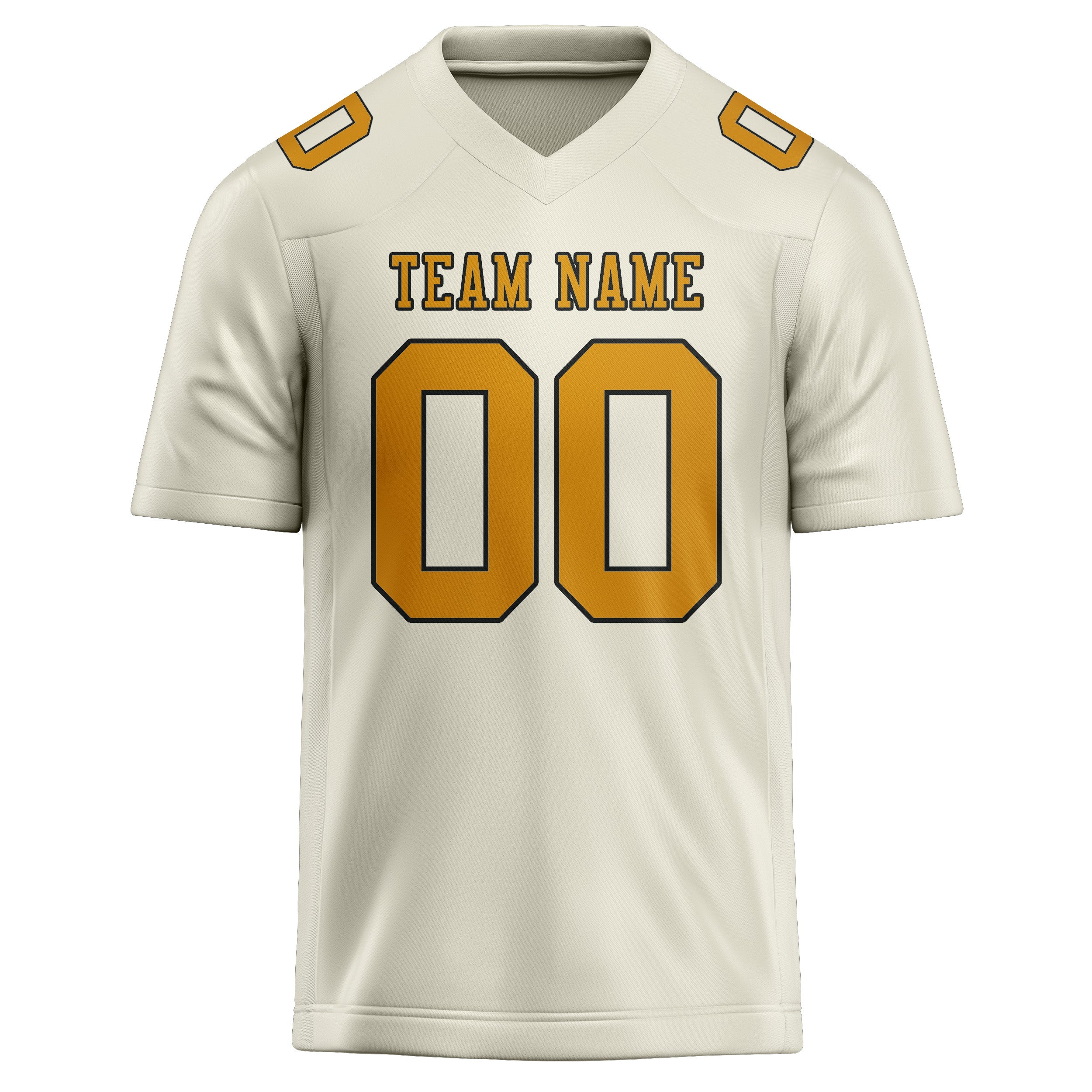 Maillot de rugby professionnel personnalisé beige jaune