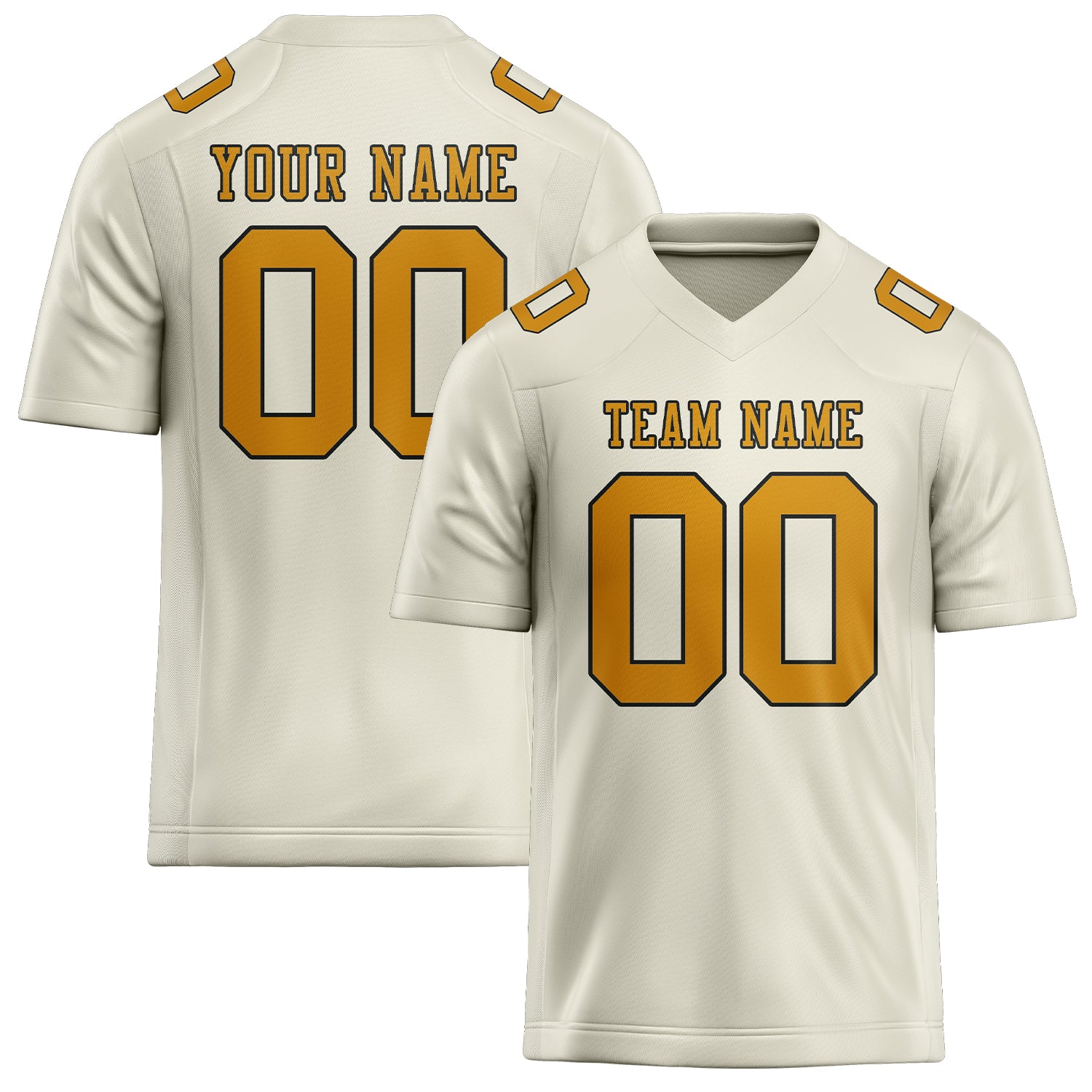 Maillot de rugby professionnel personnalisé beige jaune