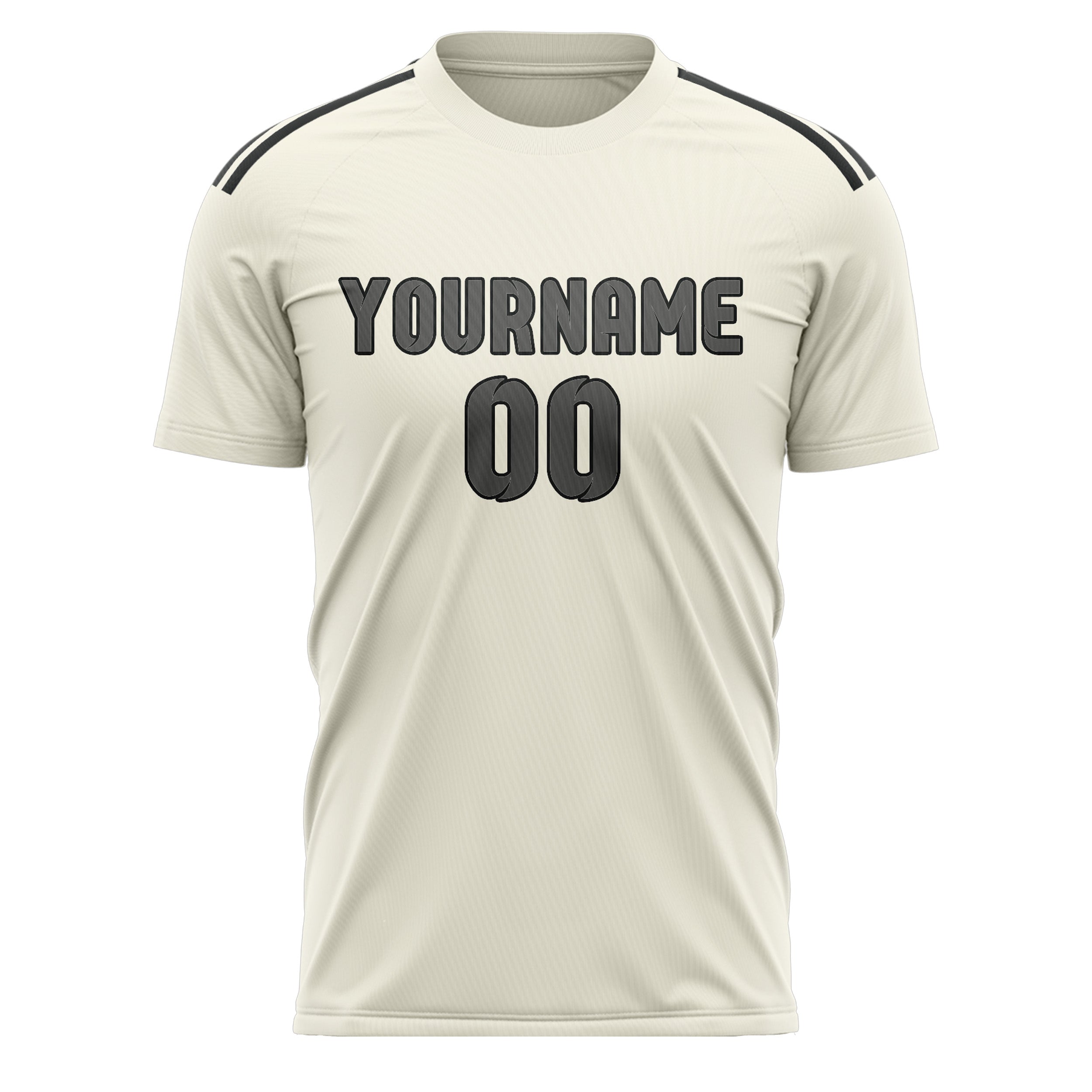 Benutzerdefiniertes Professionelles Beige Dunkelgrau Fußballtrikot