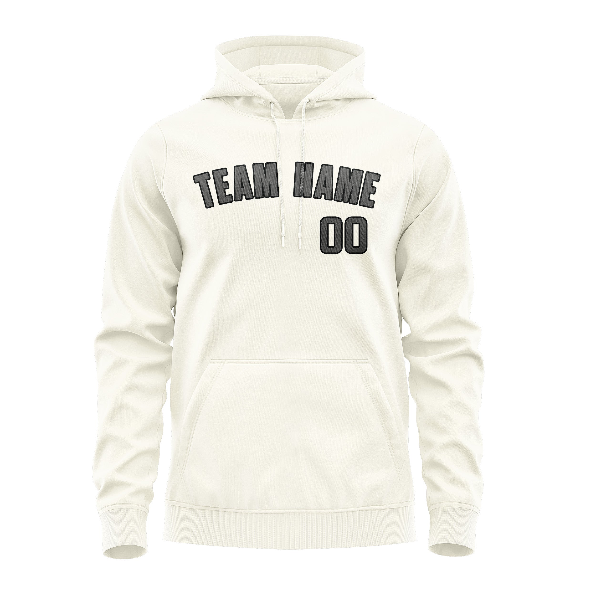 Maßgeschneidertes Beige Dunkelgrau Hoodie