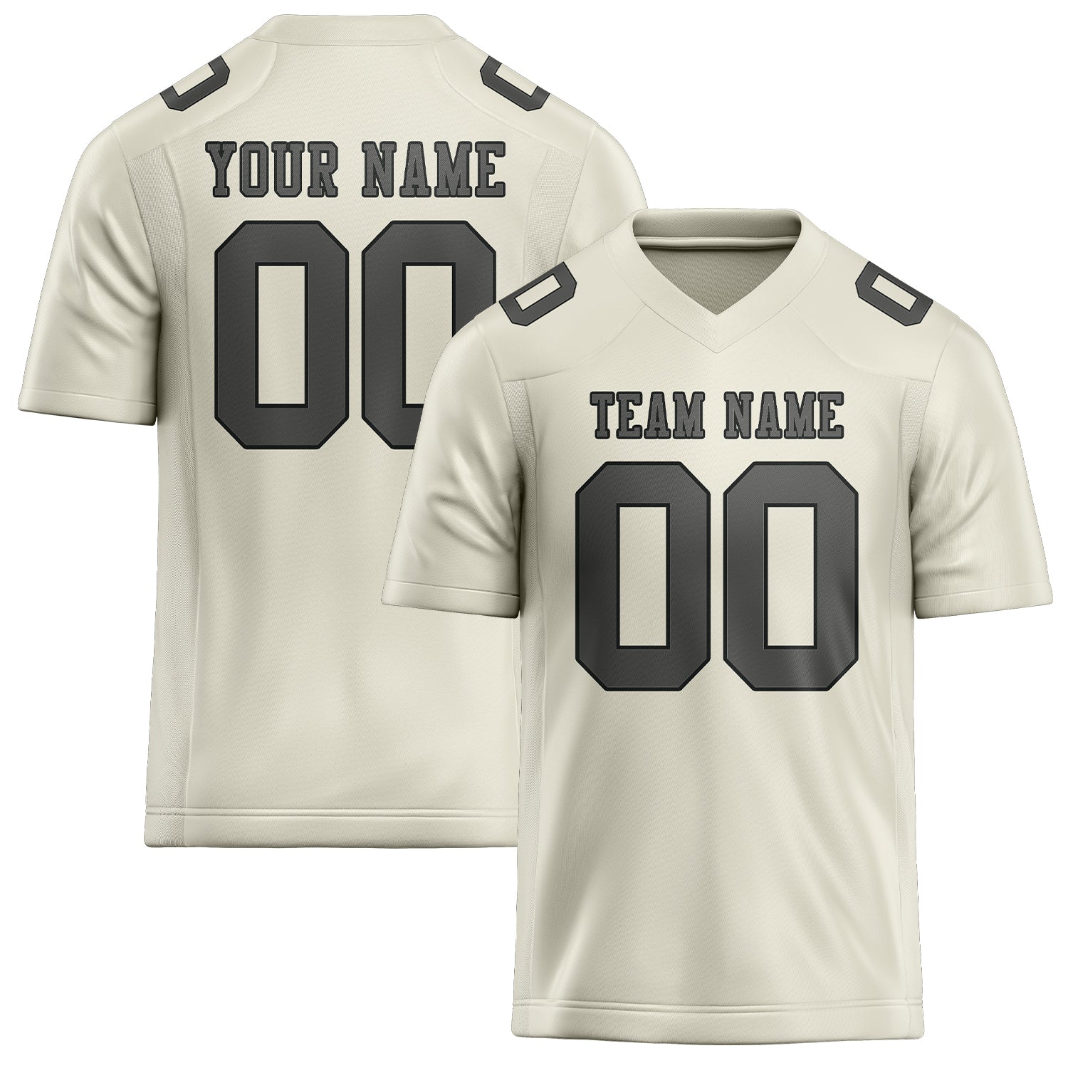 Maillot de rugby professionnel beige gris foncé sur mesure