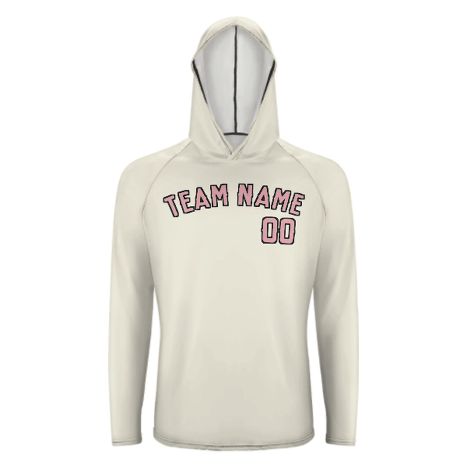 Maßgeschneidertes Beige Rosa UV-Hoodie