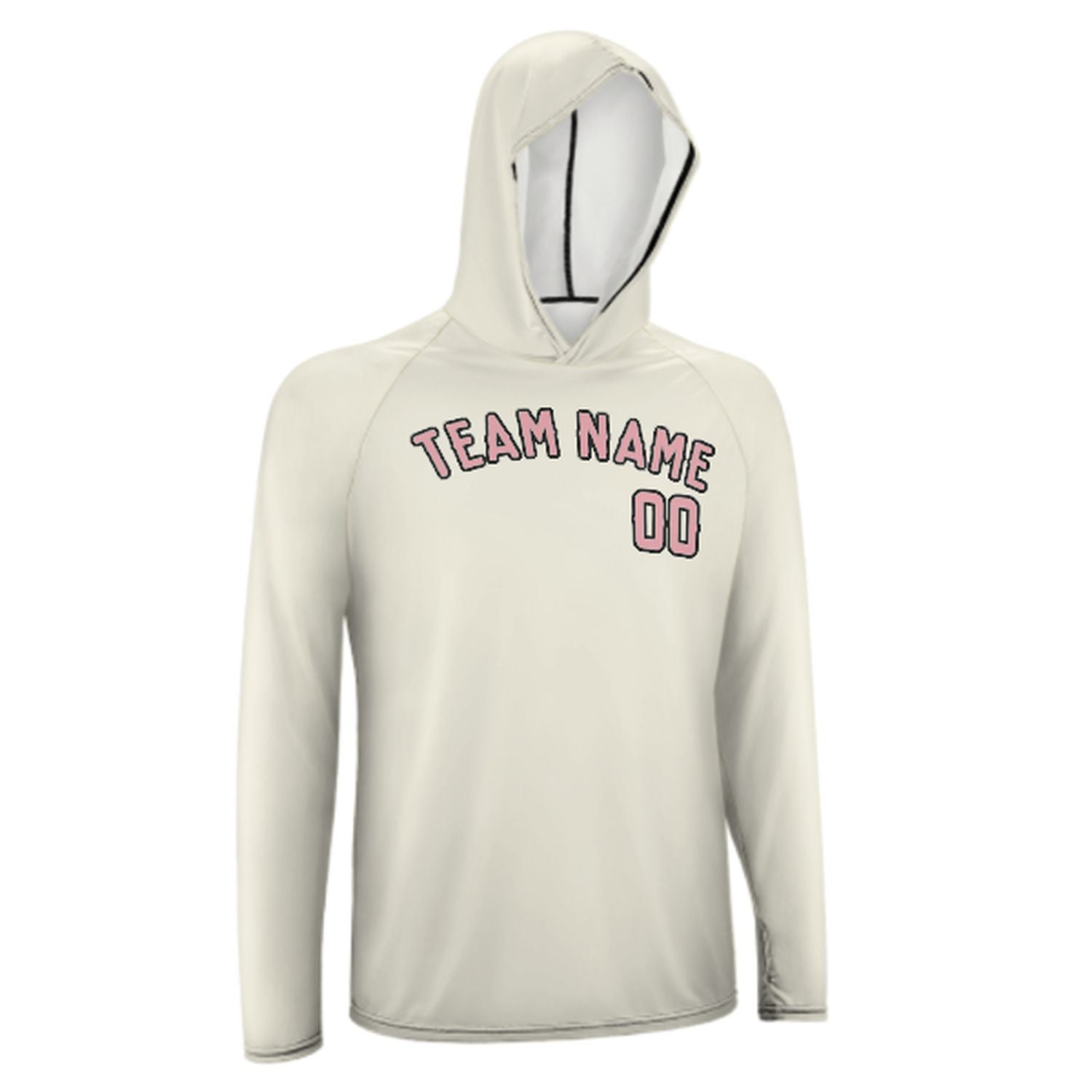 Maßgeschneidertes Beige Rosa UV-Hoodie