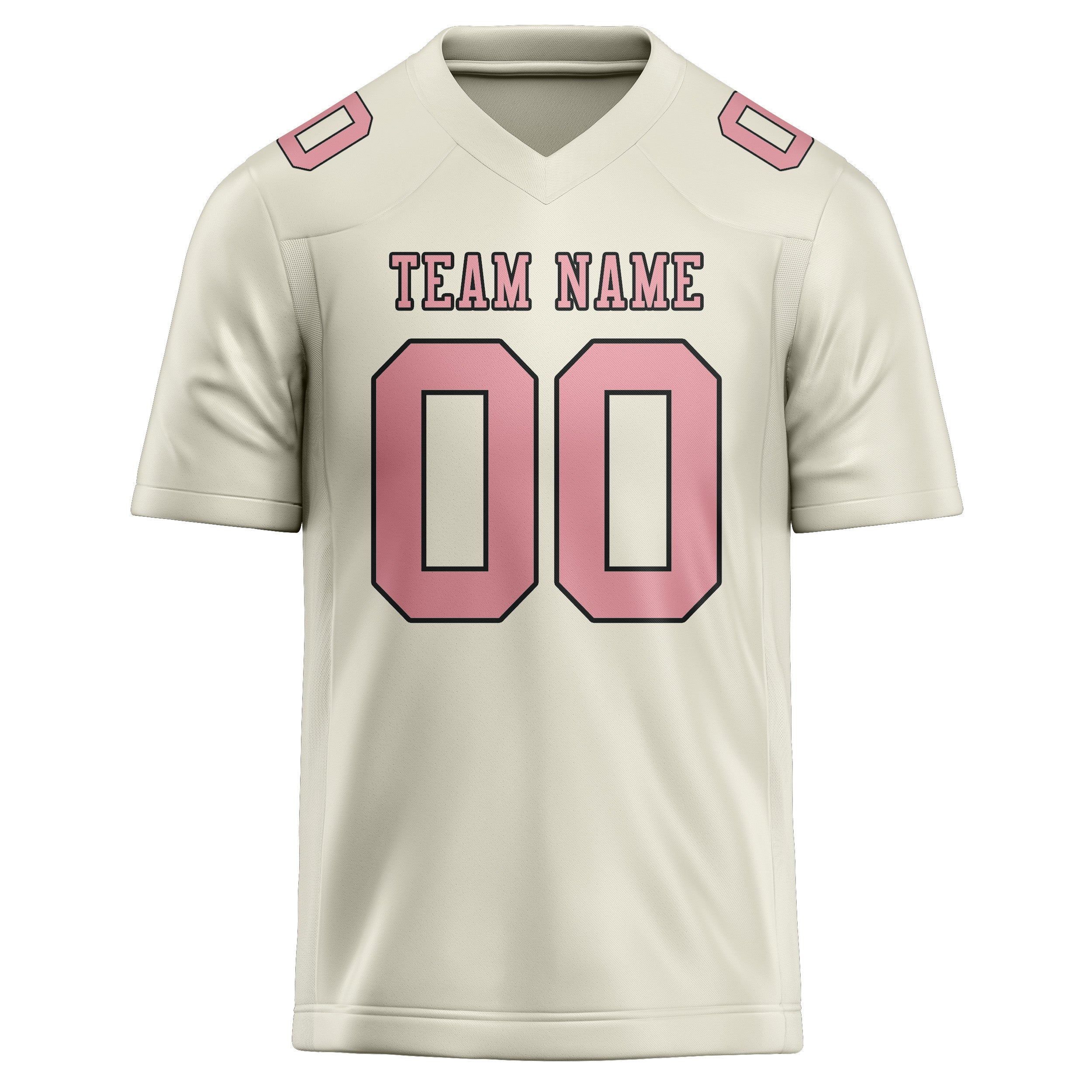 Maillot de rugby professionnel personnalisé beige rose