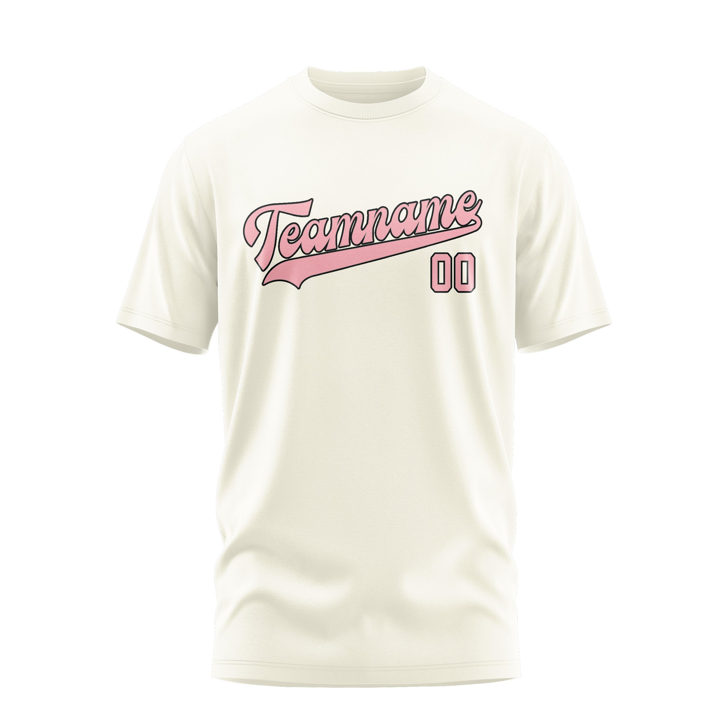 Maßgeschneidertes Beige Rosa T-Shirt