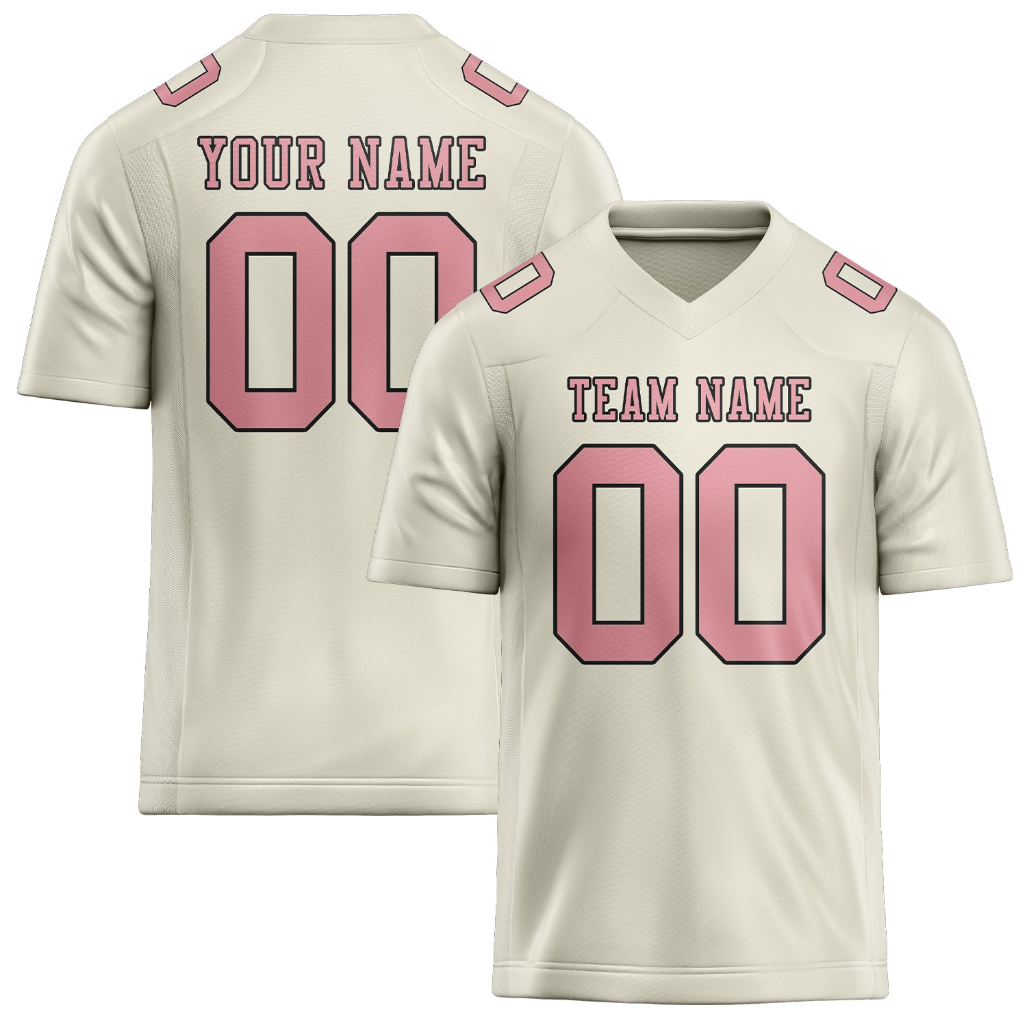 Maillot de rugby professionnel personnalisé beige rose
