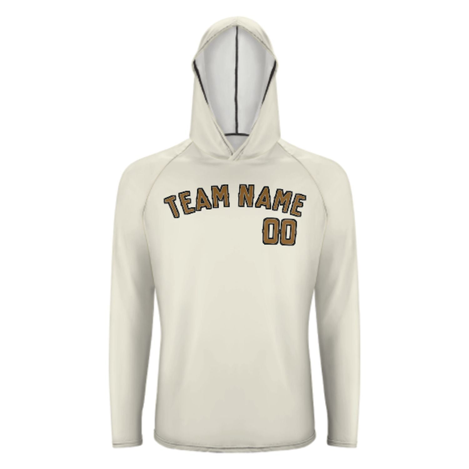 Maßgeschneidertes Beige Khaki UV-Hoodie