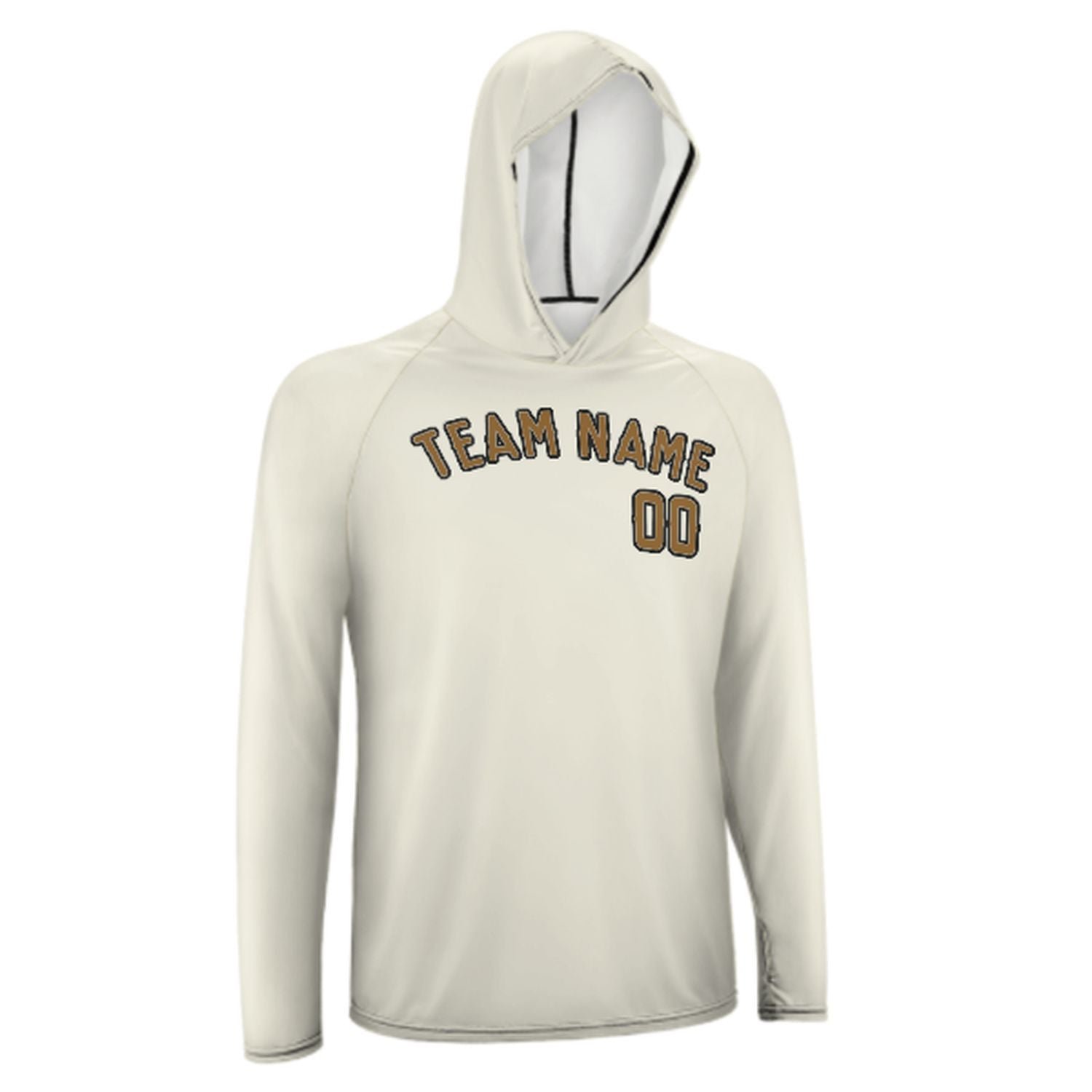 Maßgeschneidertes Beige Khaki UV-Hoodie