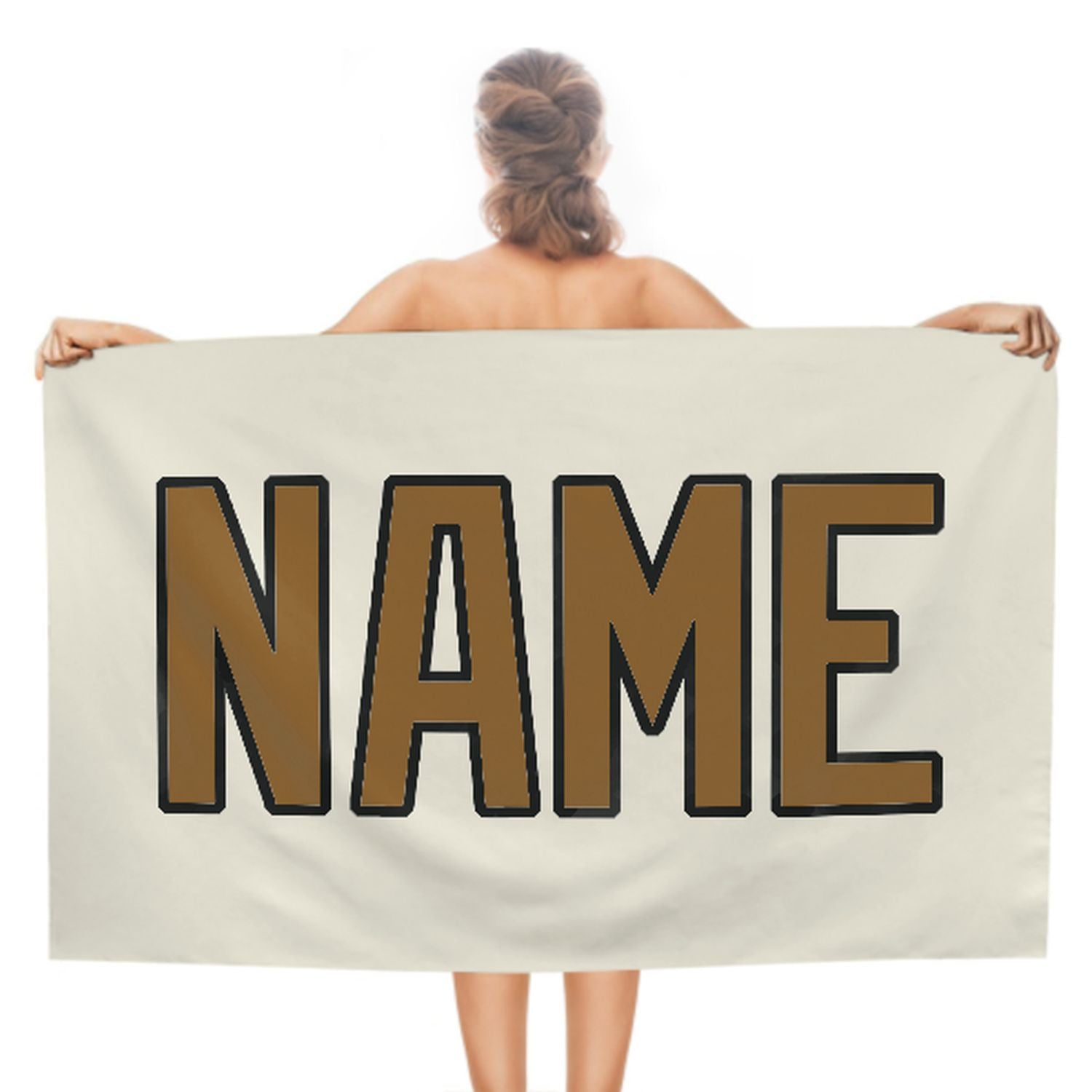 Maßgeschneidertes Beige Khaki Strandtuch