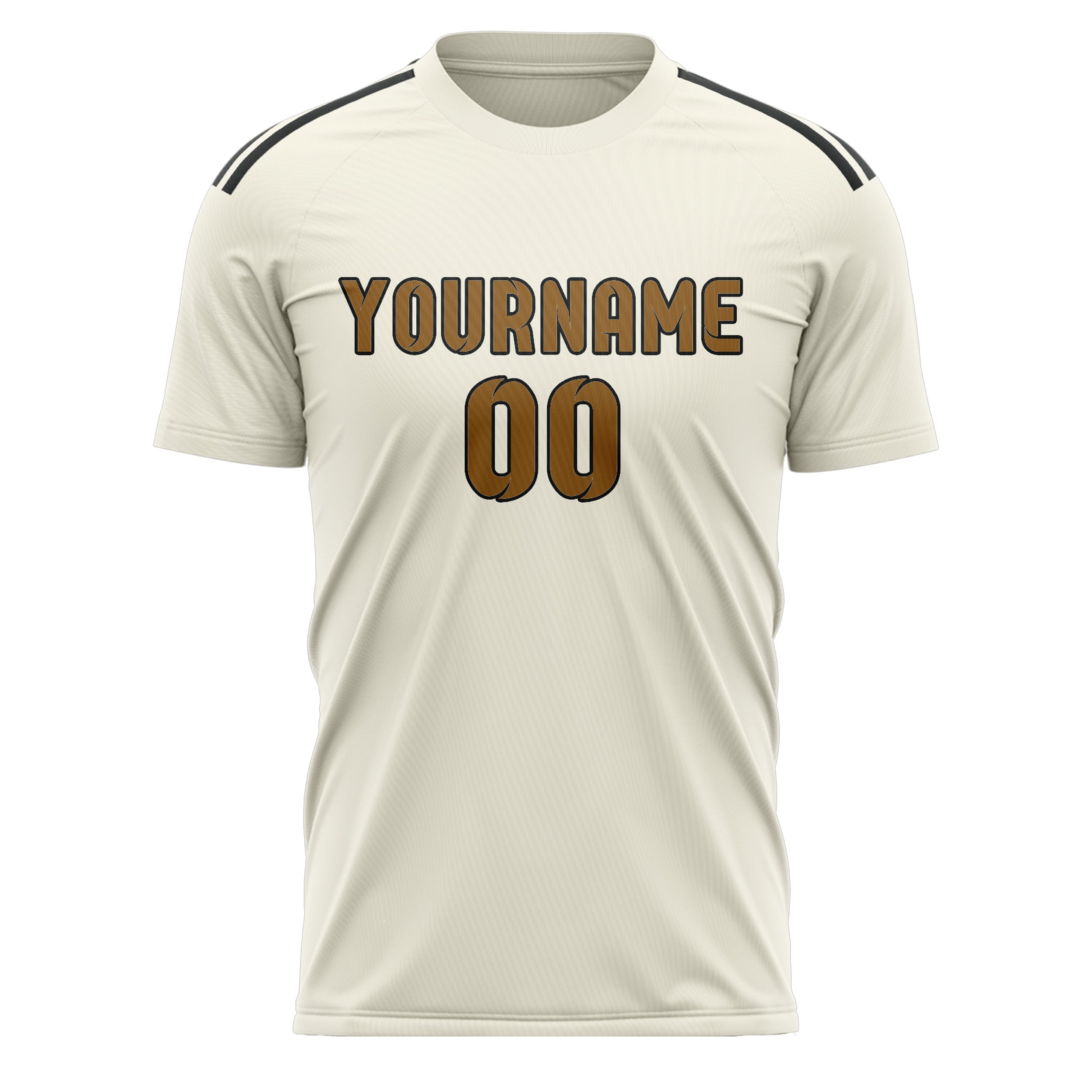 Benutzerdefiniertes Professionelles Beige Khaki Fußballtrikot