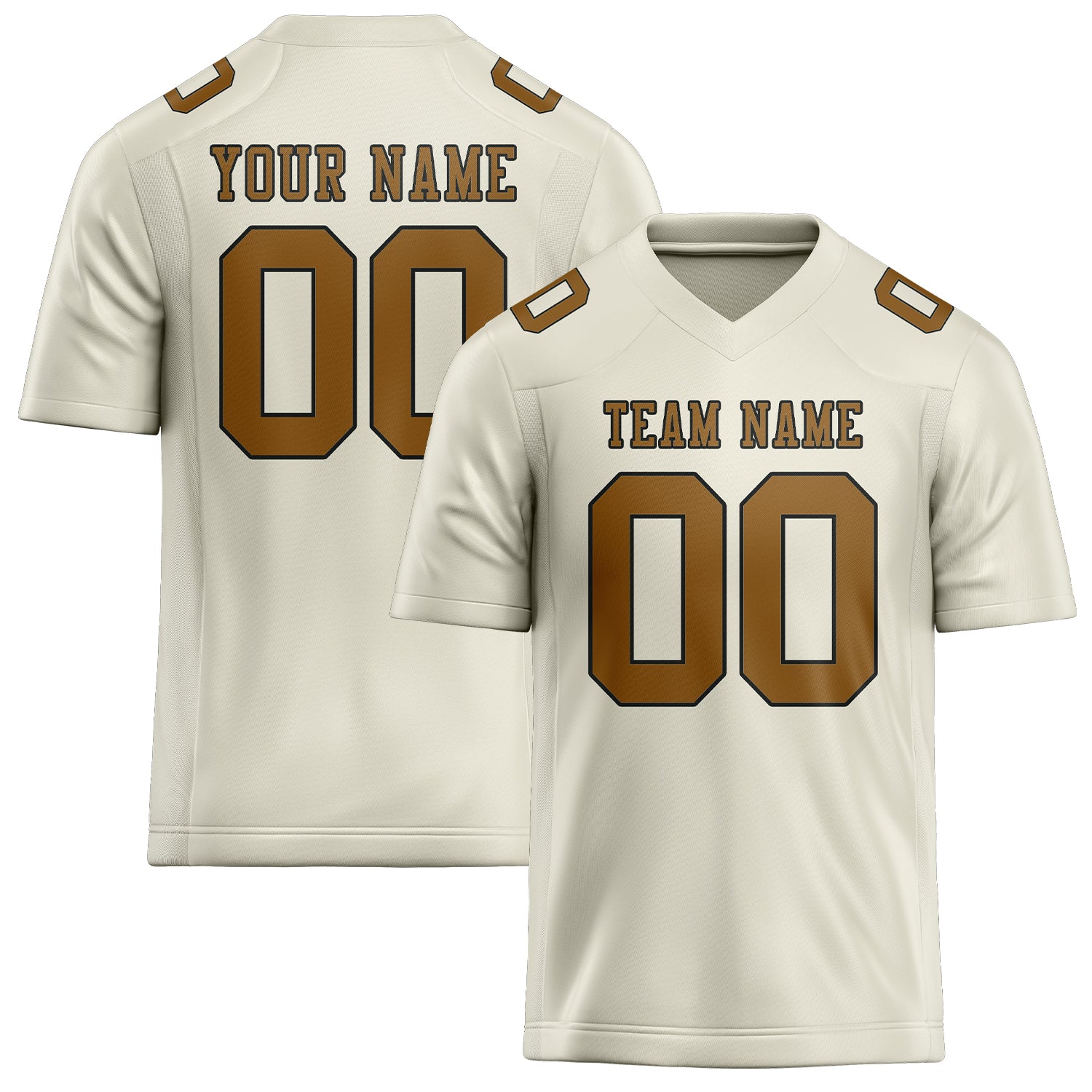 Maillot de rugby professionnel beige kaki sur mesure