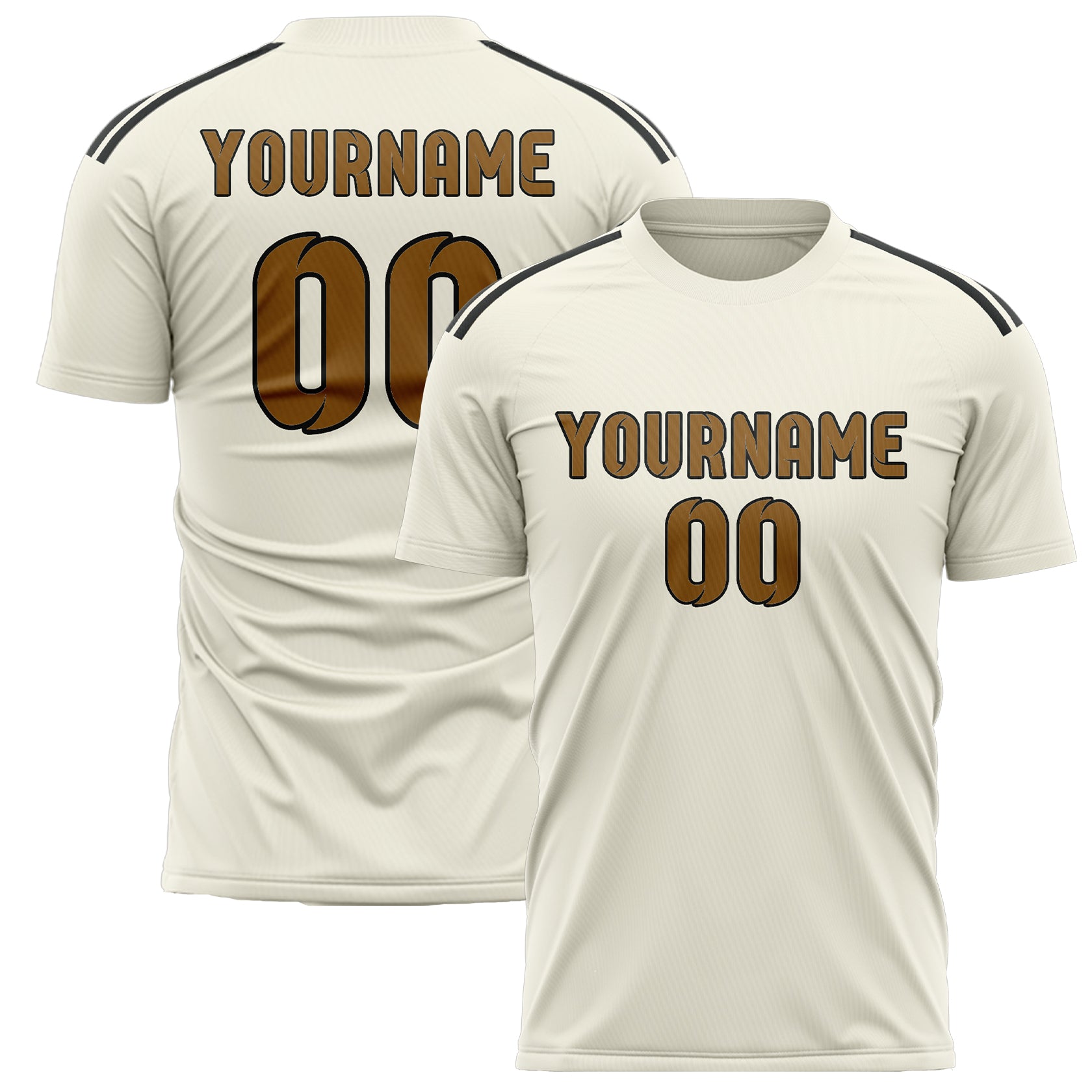 Benutzerdefiniertes Professionelles Beige Khaki Fußballtrikot