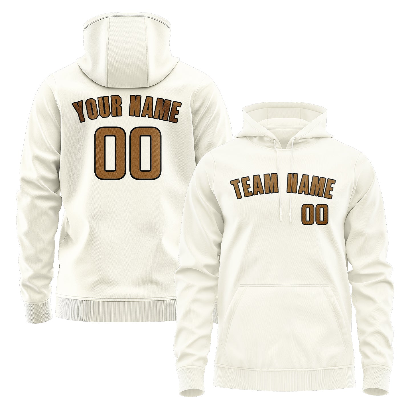 Maßgeschneidertes Beige Khaki Hoodie