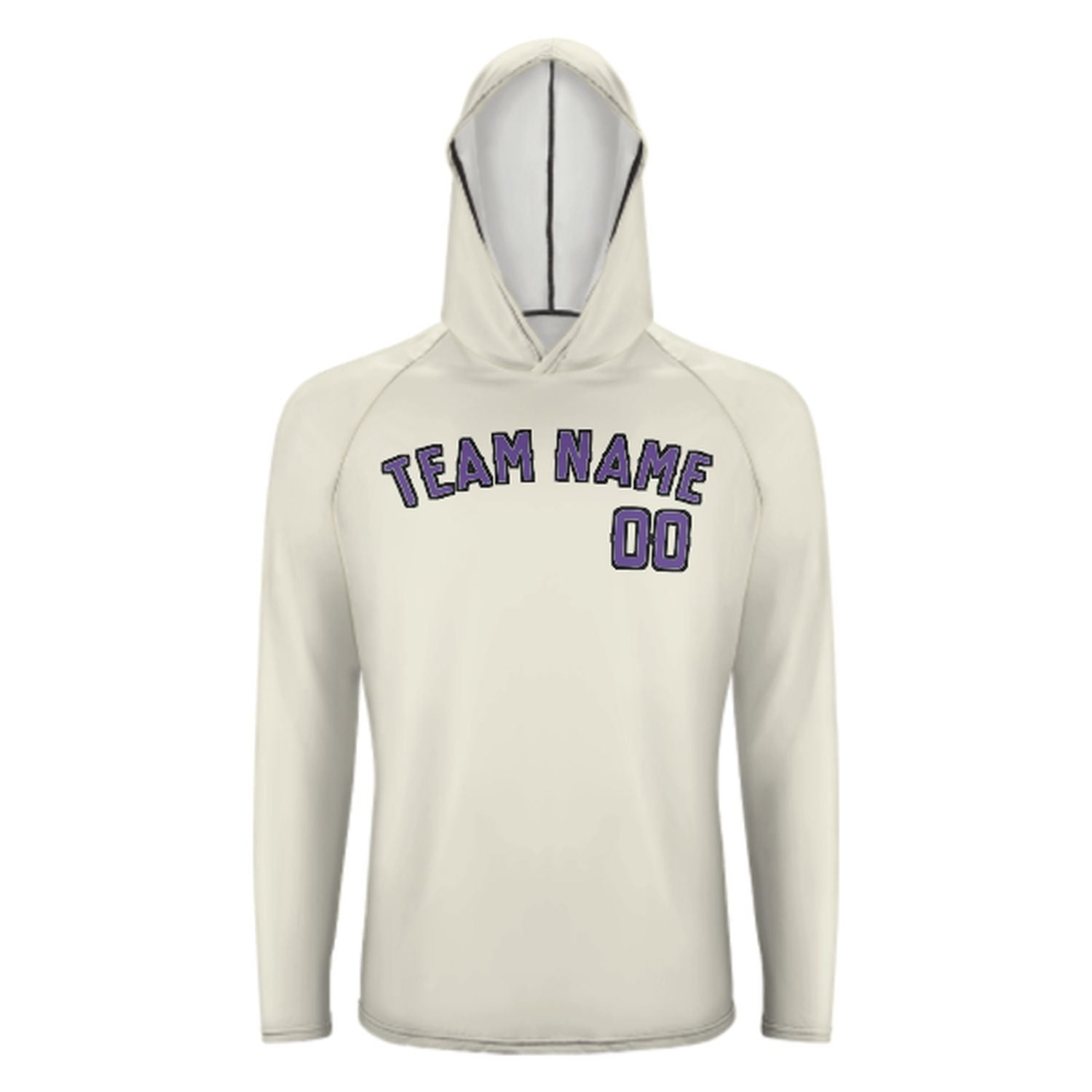 Maßgeschneidertes Beige Lavendel UV-Hoodie