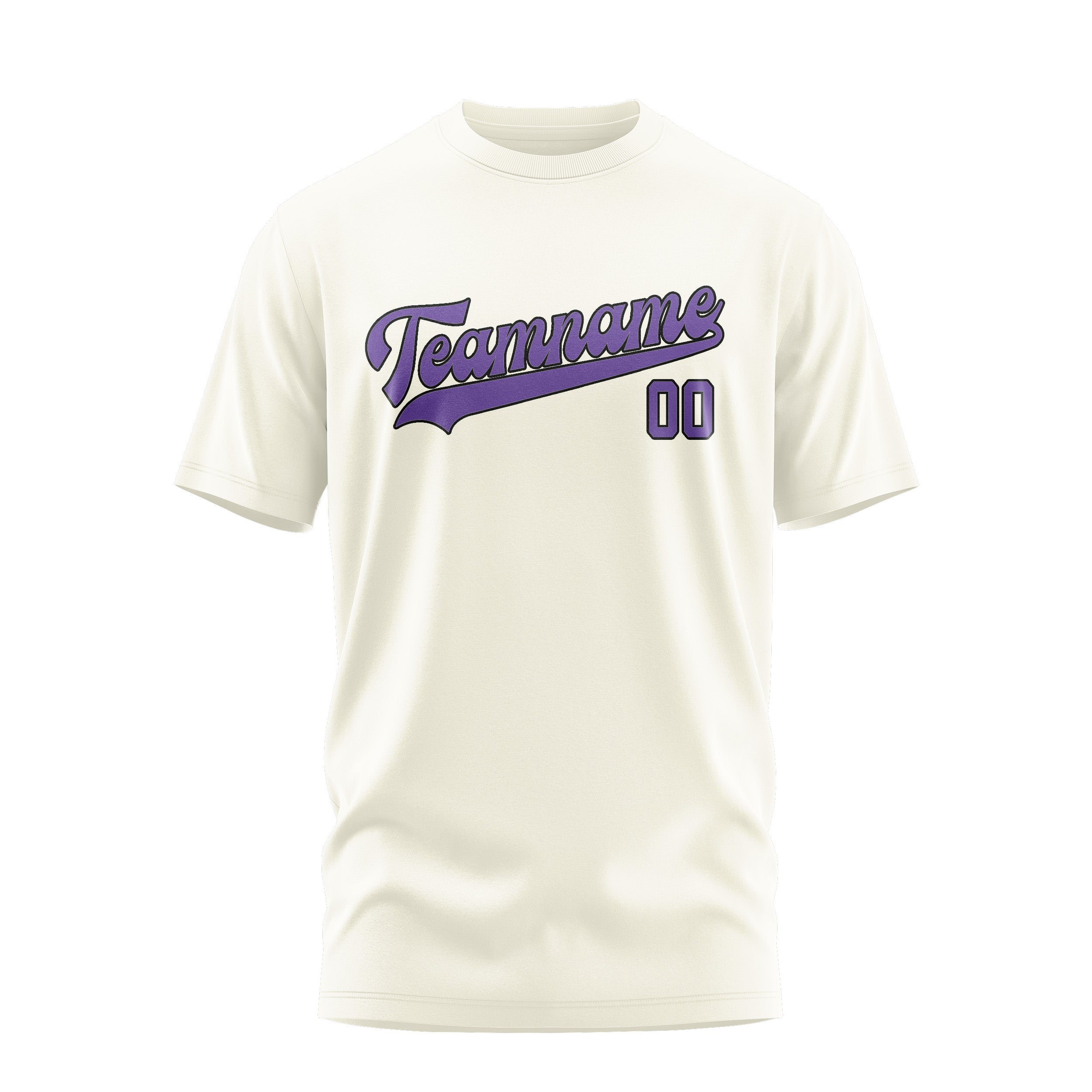 Maßgeschneidertes Beige Lavendel T-Shirt