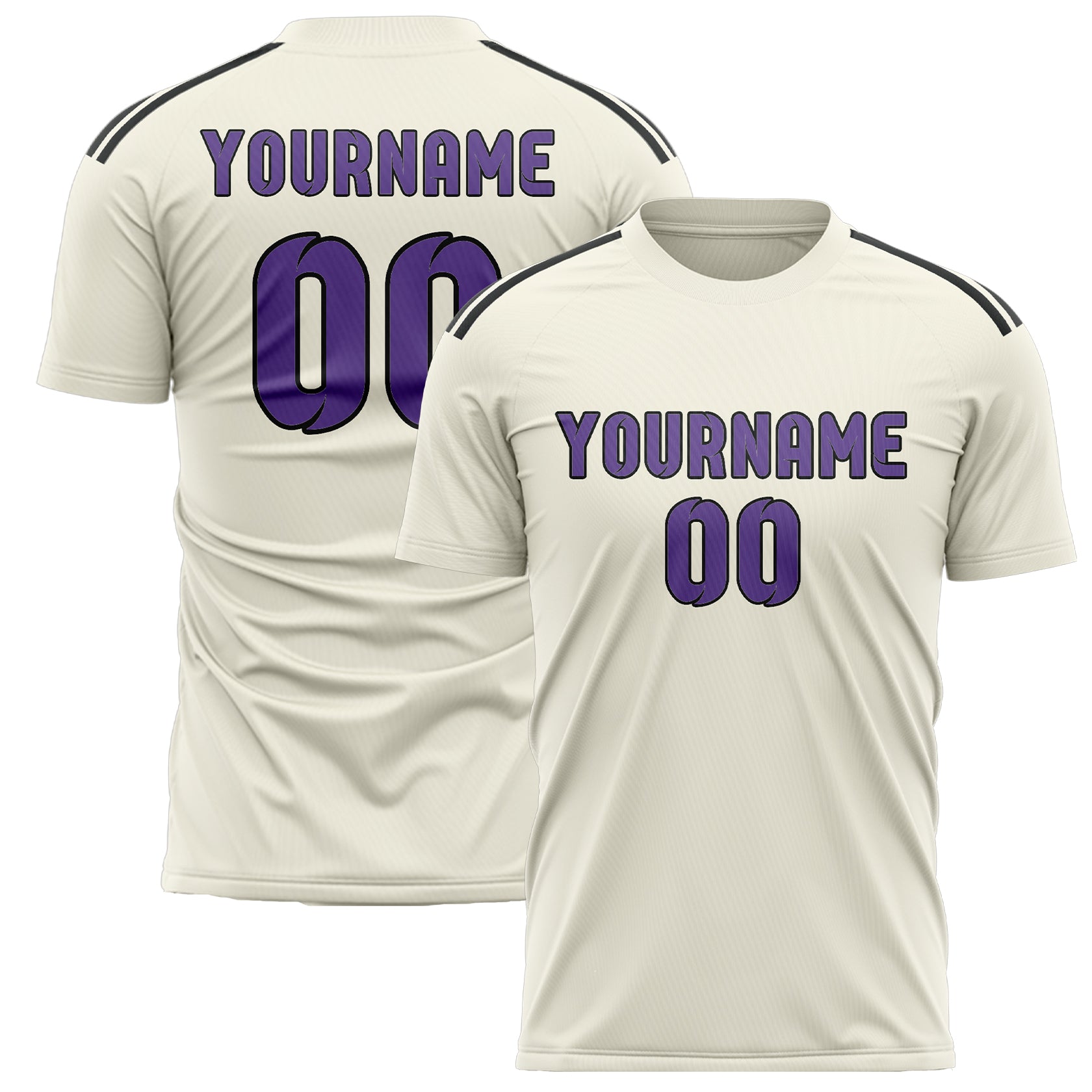 Benutzerdefiniertes Professionelles Beige Lavendel Fußballtrikot