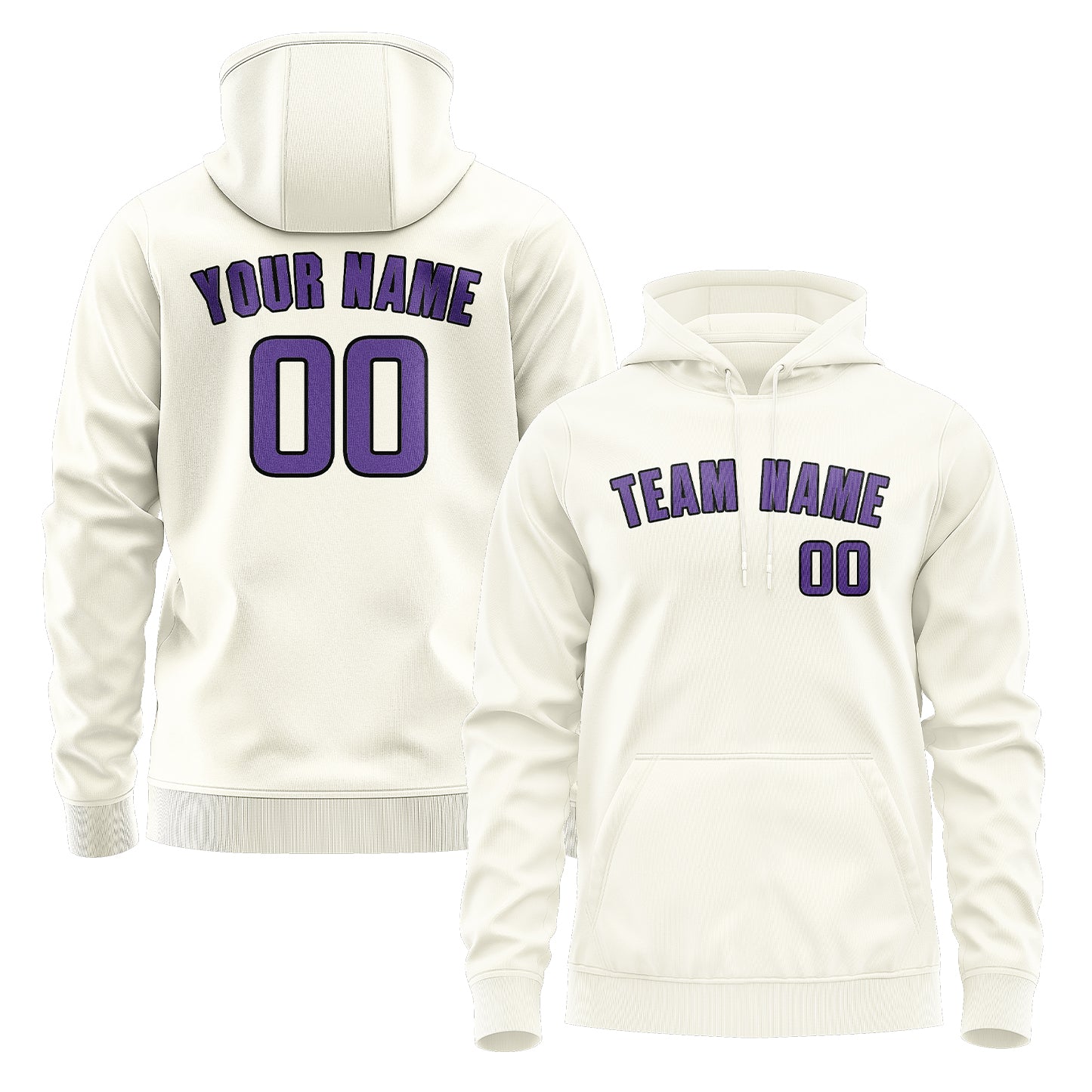 Maßgeschneidertes Beige Lavendel Hoodie