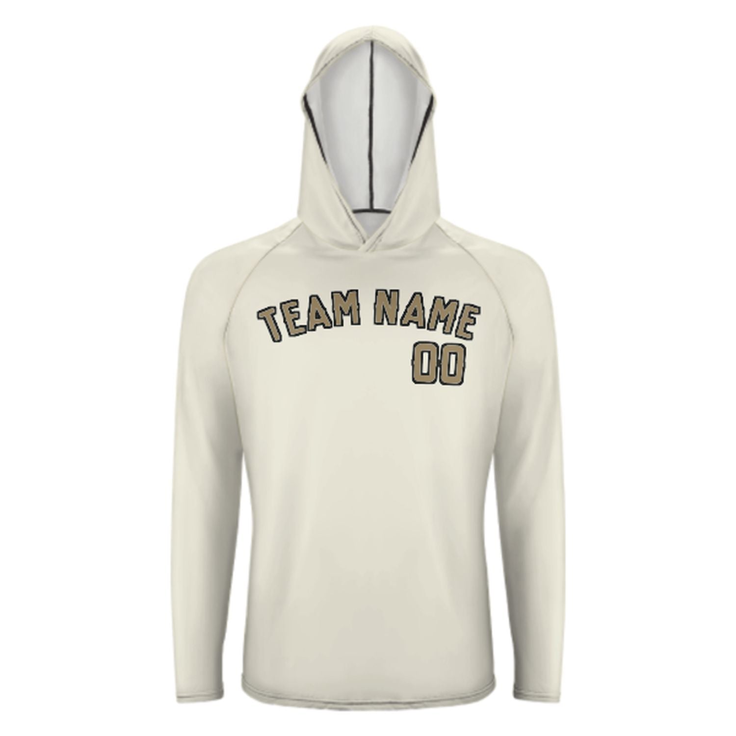 Maßgeschneidertes Beige Hellkhaki UV-Hoodie
