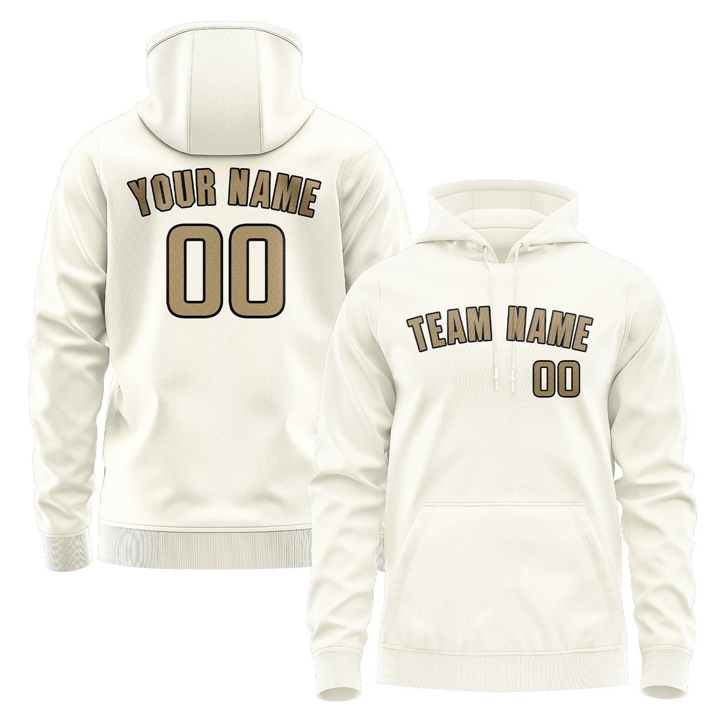 Maßgeschneidertes Beige Hellkhaki Hoodie