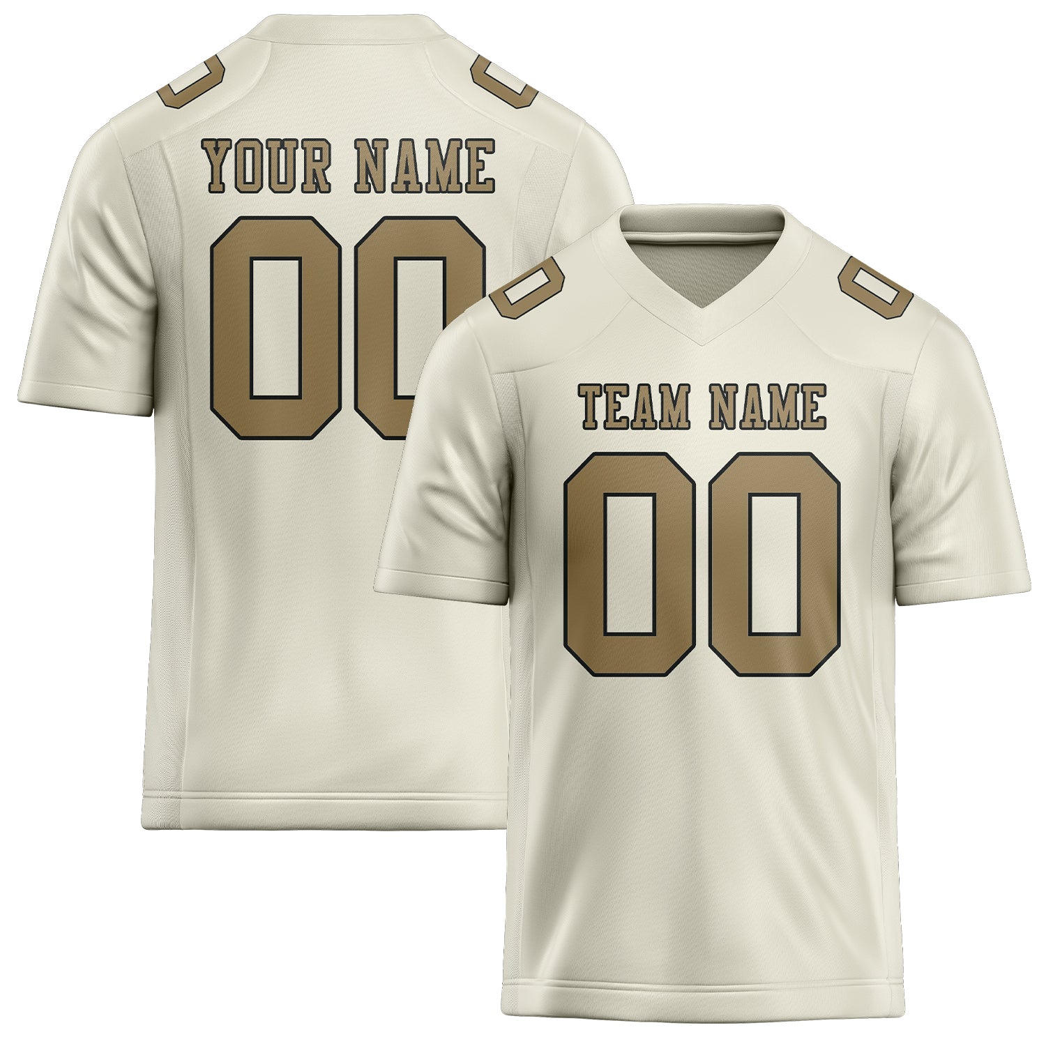 Maillot de rugby professionnel beige kaki clair sur mesure