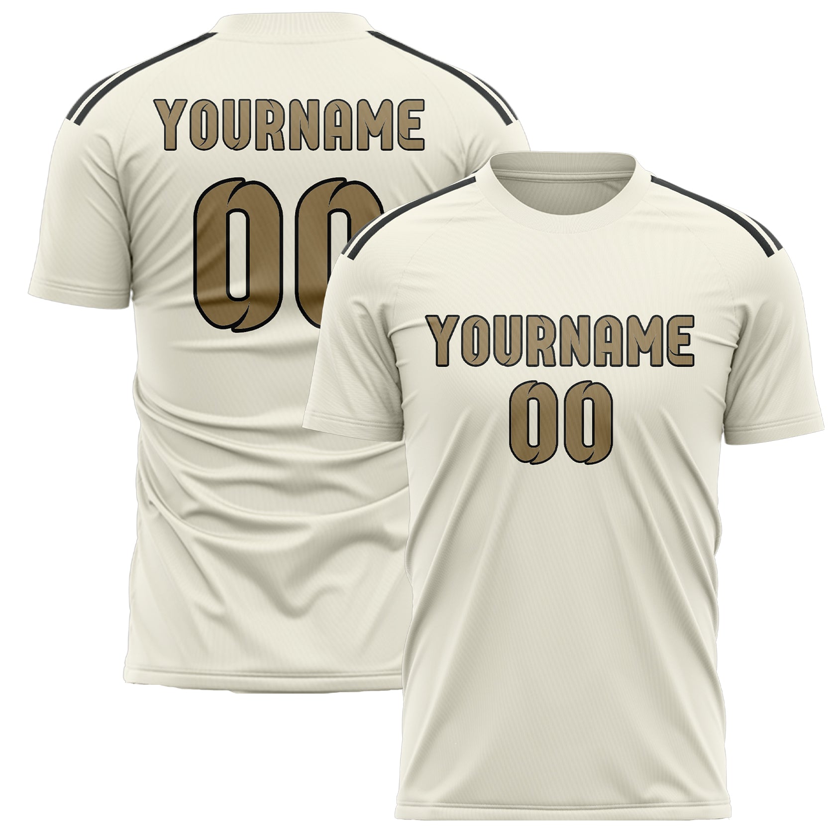 Benutzerdefiniertes Professionelles Beige Hellkhaki Fußballtrikot