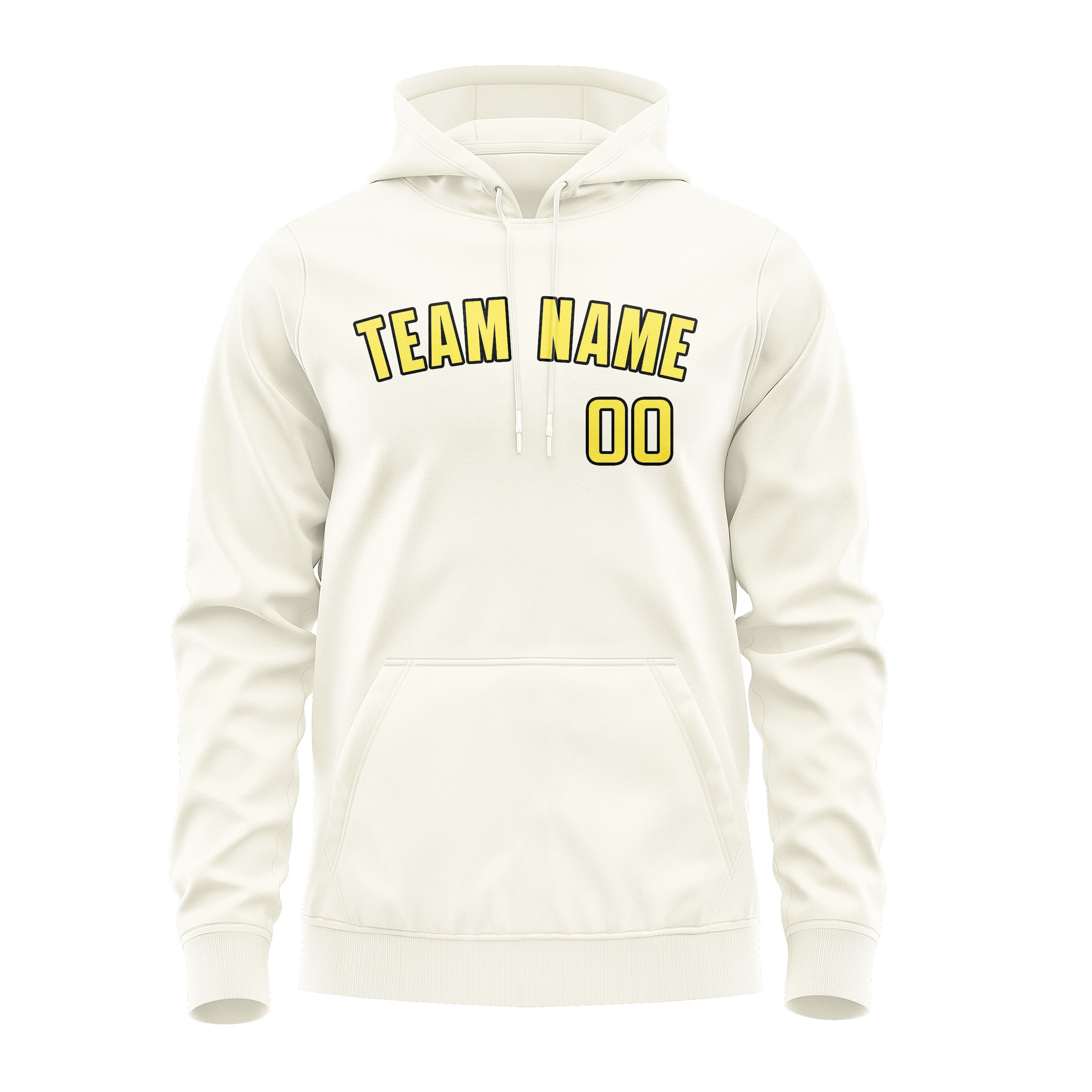 Maßgeschneidertes Beige Blassgelb Hoodie