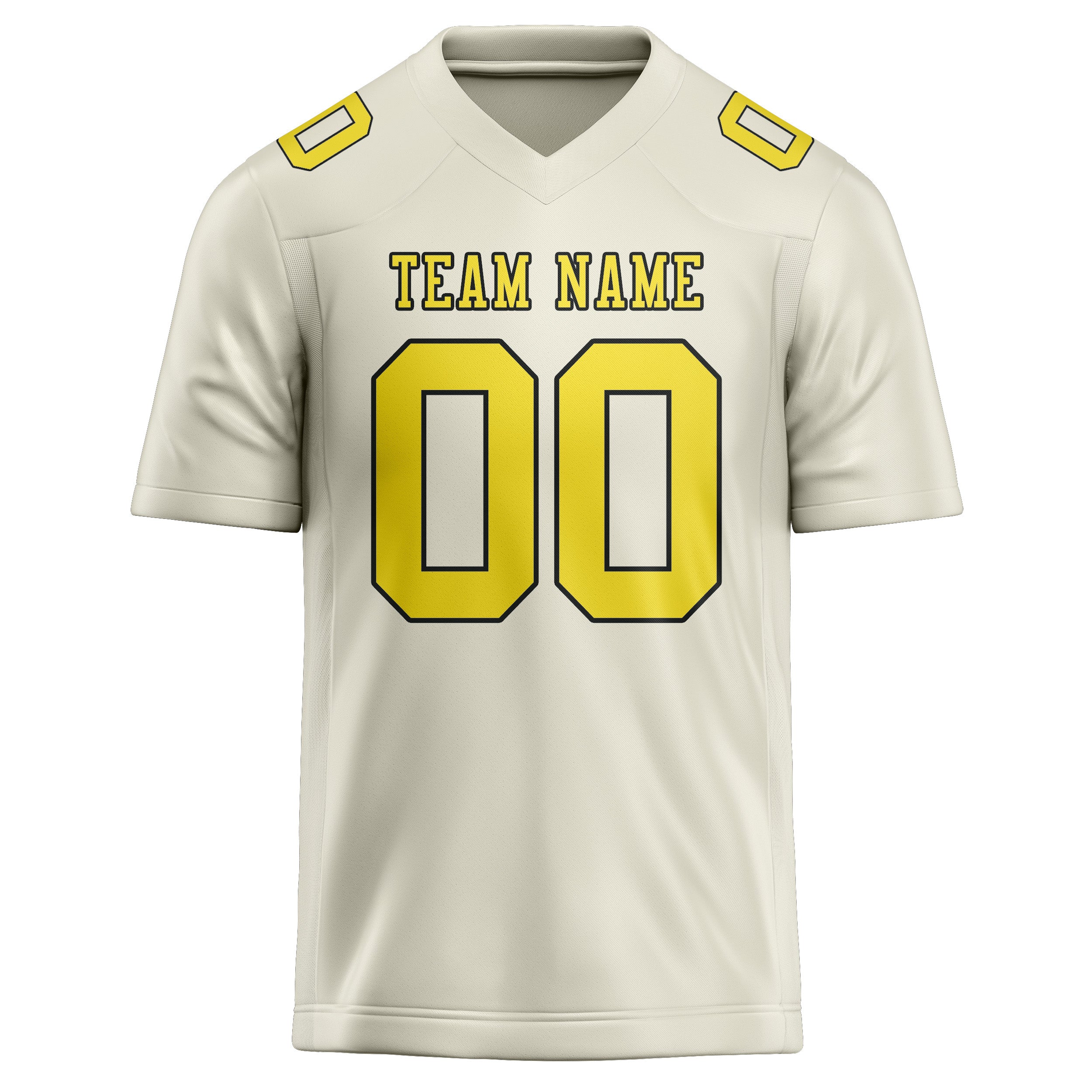 Maillot de rugby personnalisé beige jaune pâle professionnel