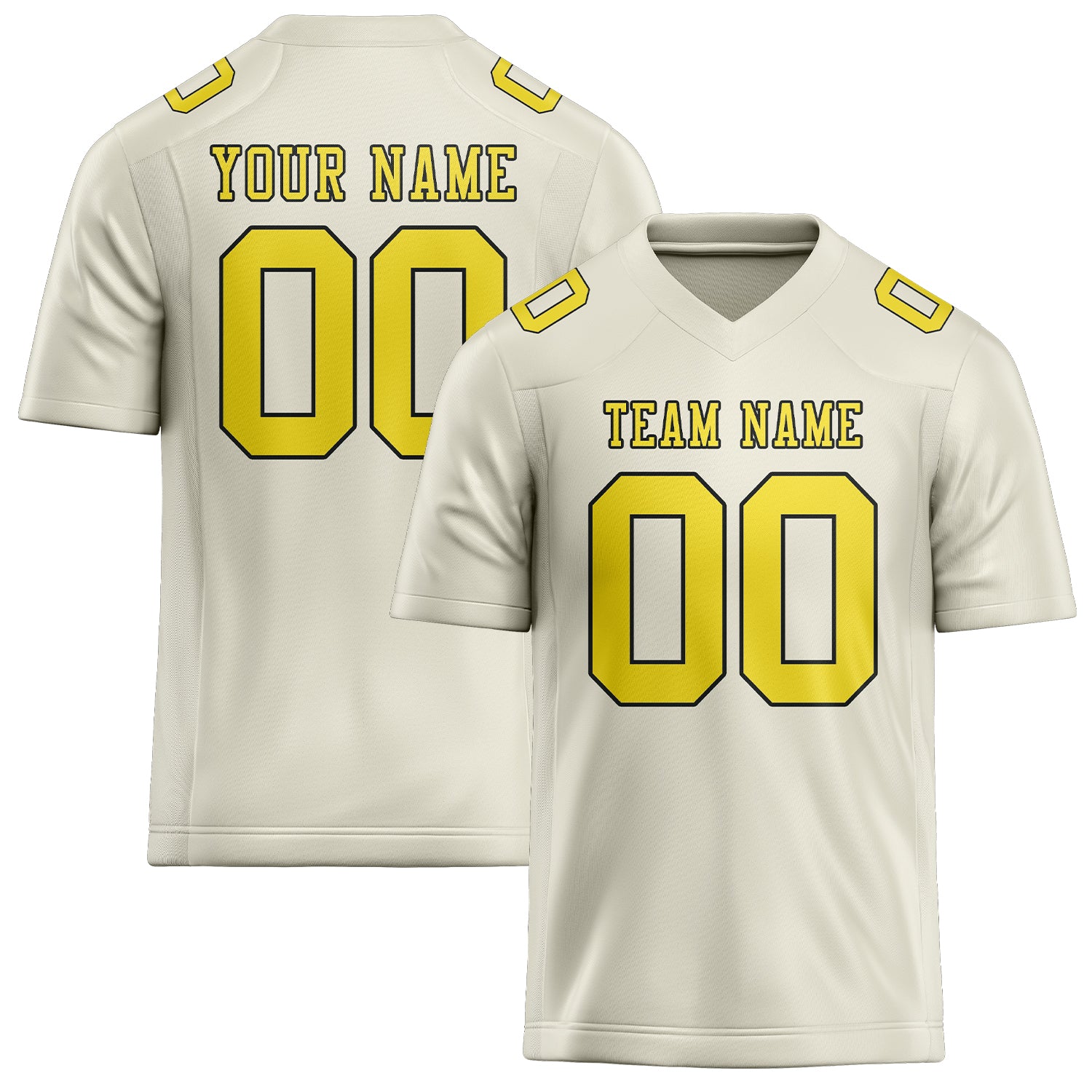 Maillot de rugby personnalisé beige jaune pâle professionnel