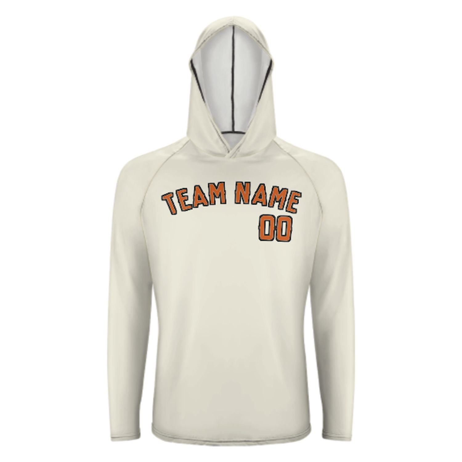 Maßgeschneidertes Beige Orange UV-Hoodie
