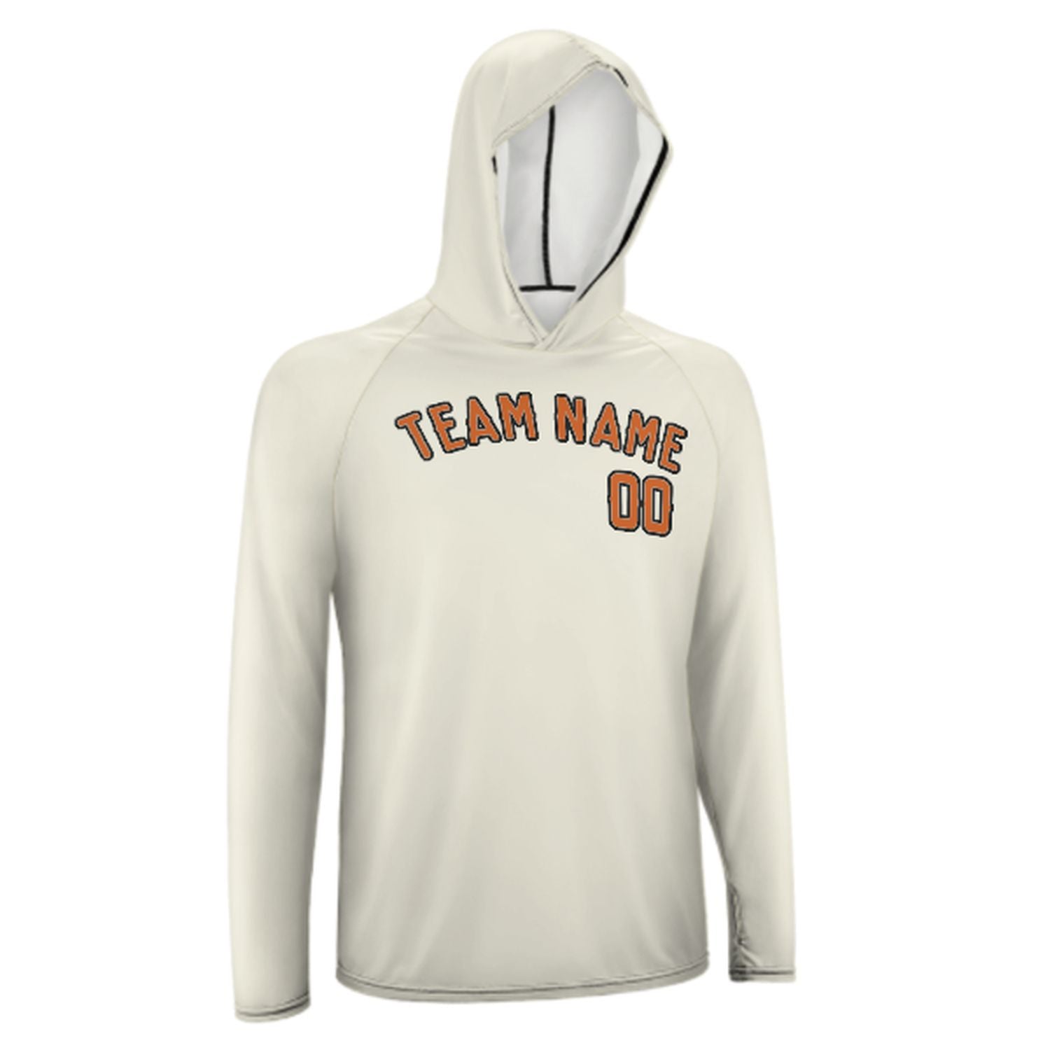 Maßgeschneidertes Beige Orange UV-Hoodie