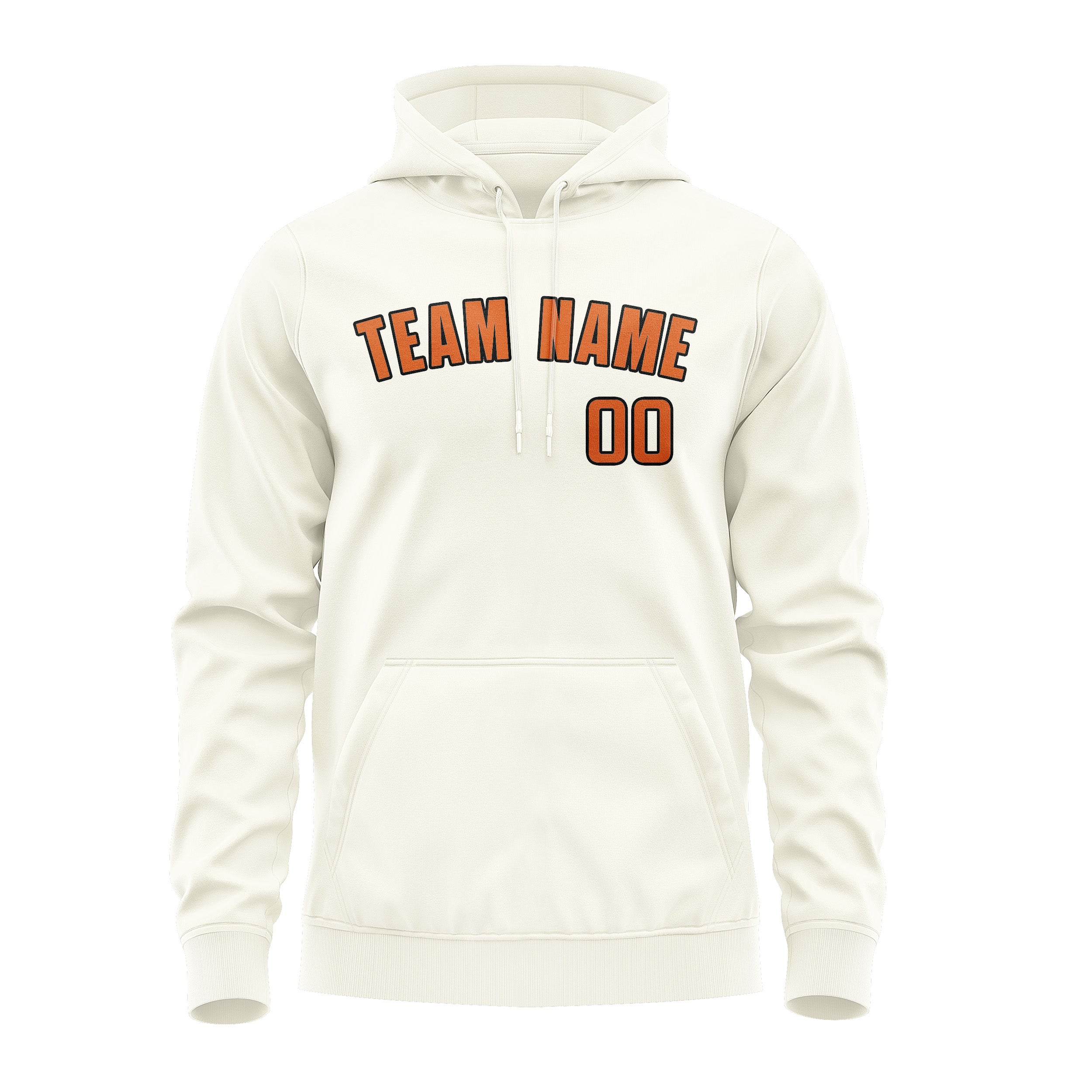 Maßgeschneidertes Beige Orange Hoodie