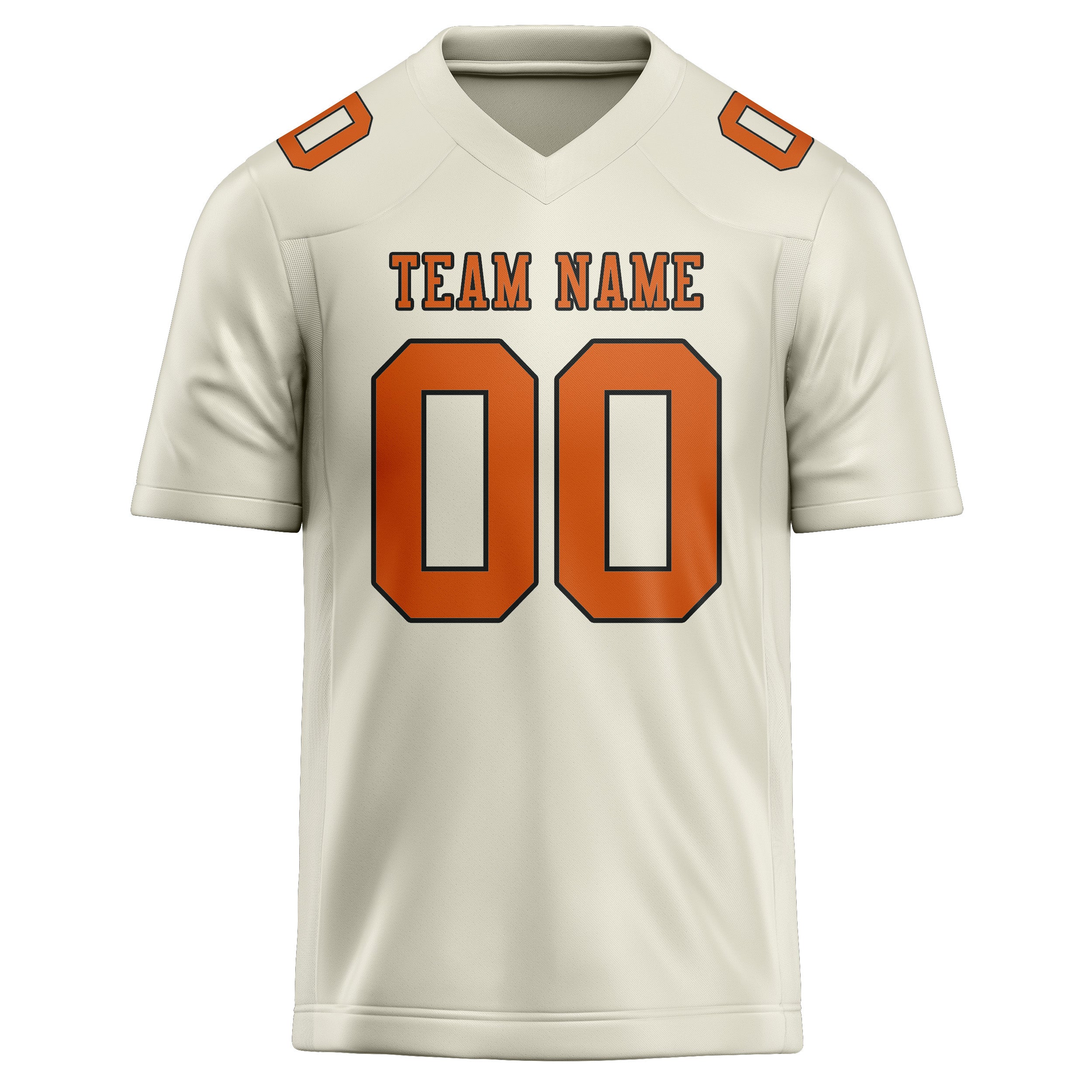 Maillot de rugby professionnel personnalisé beige orange