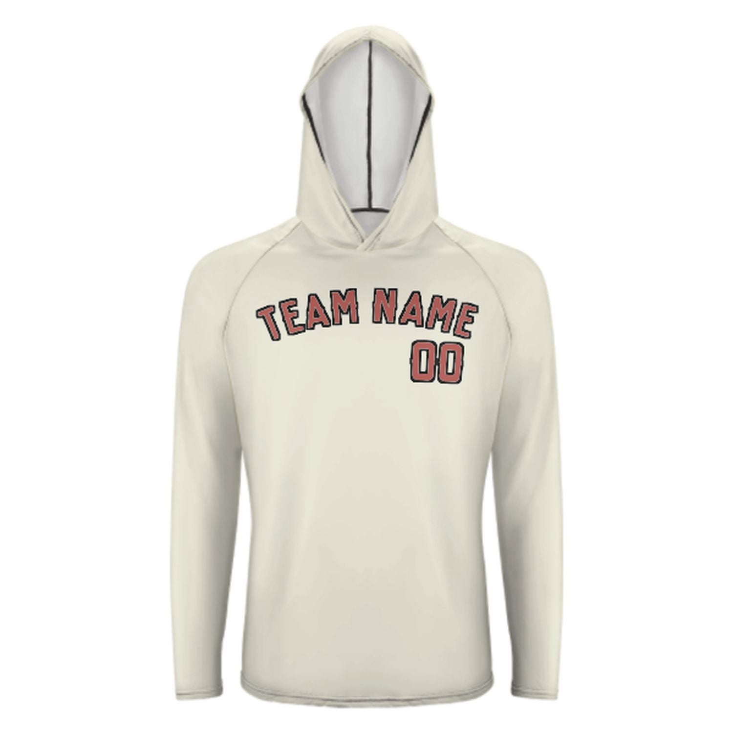 Maßgeschneidertes Beige Kupferrose UV-Hoodie