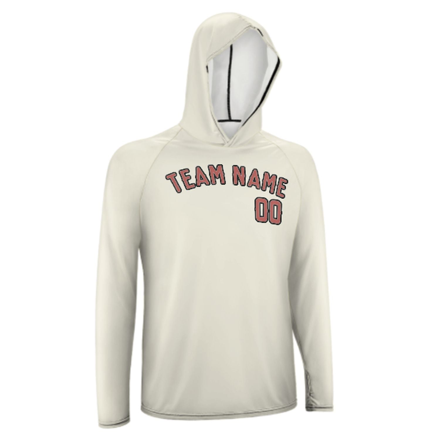 Maßgeschneidertes Beige Kupferrose UV-Hoodie