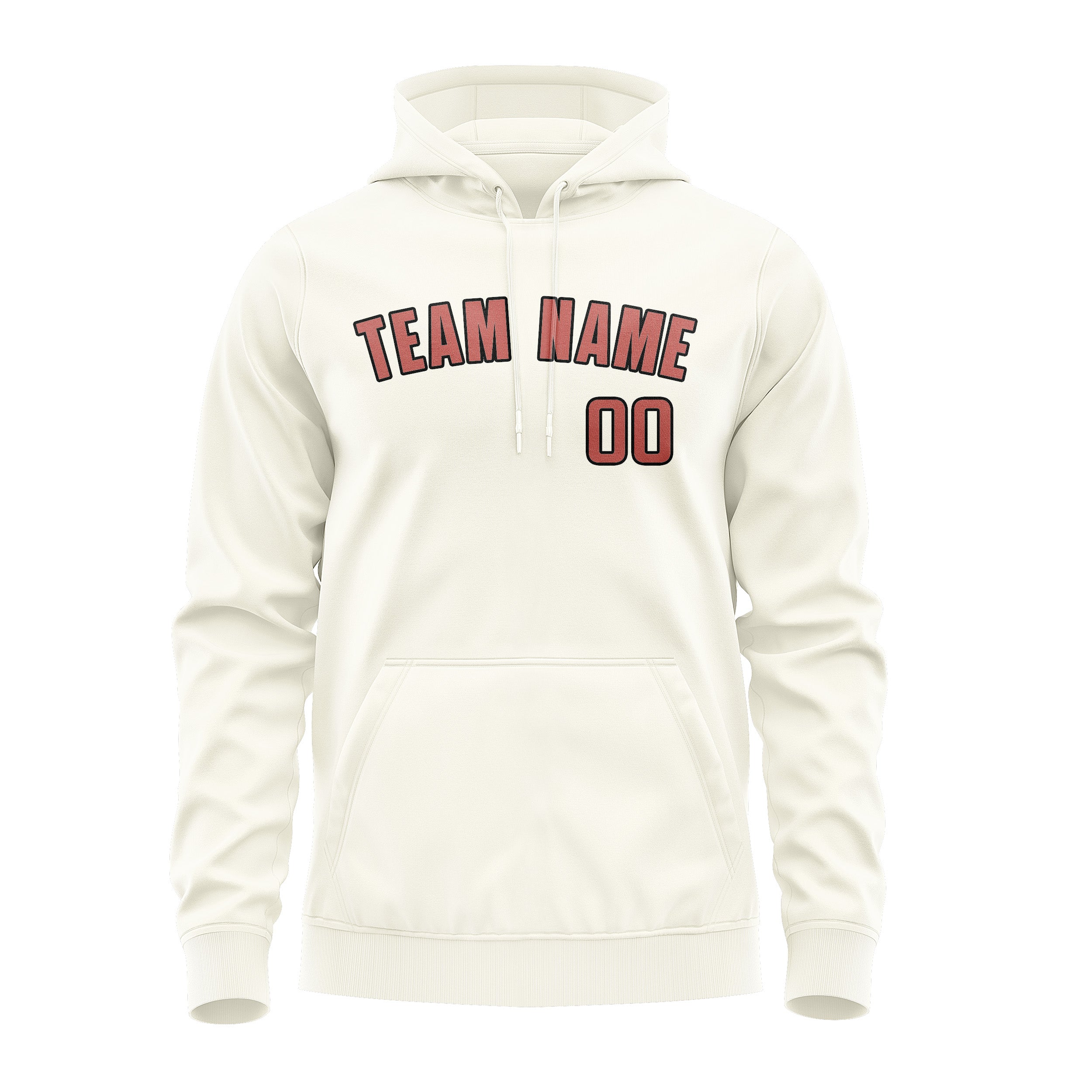 Maßgeschneidertes Beige Kupferrose Hoodie