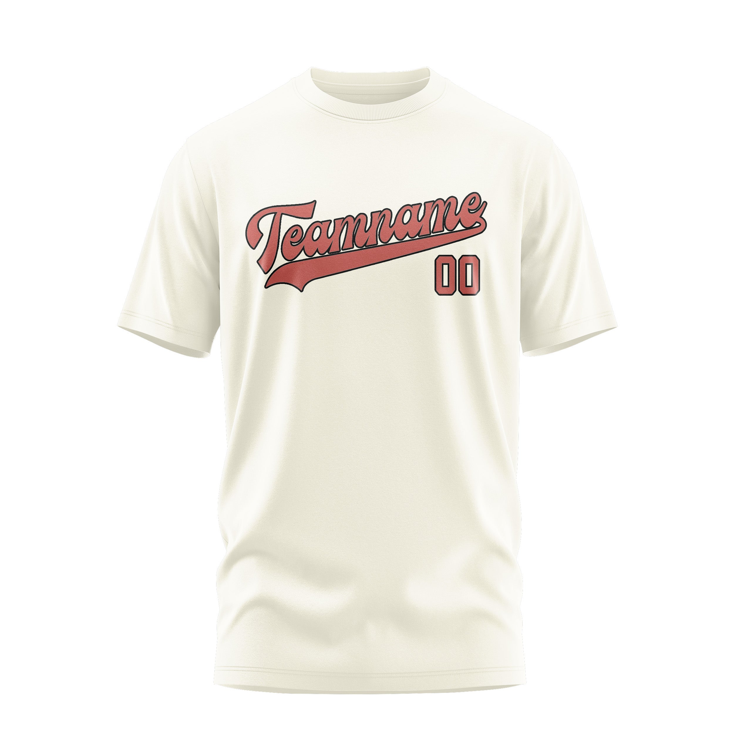Maßgeschneidertes Beige Kupferrose T-Shirt