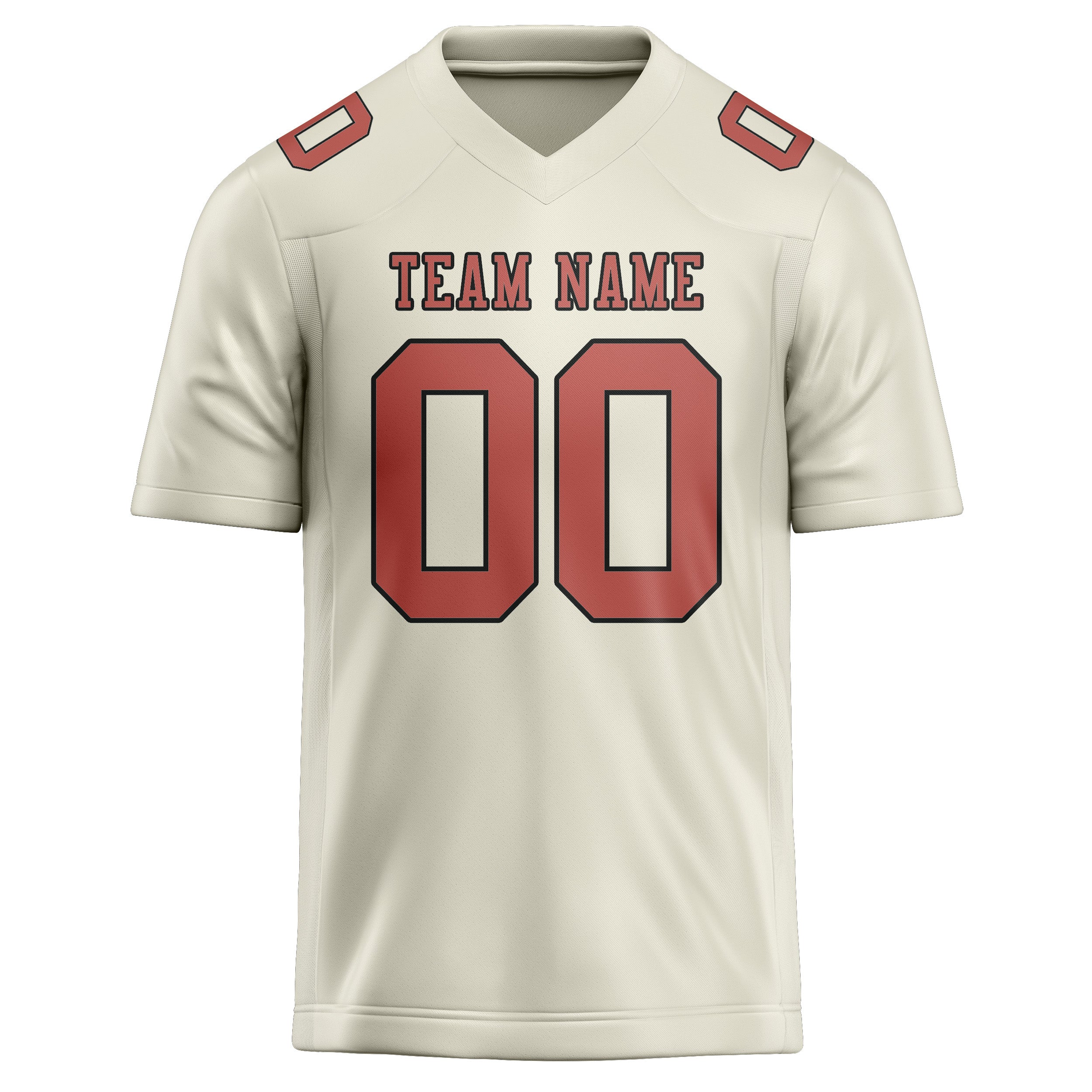Maillot de rugby personnalisé beige cuivré rose